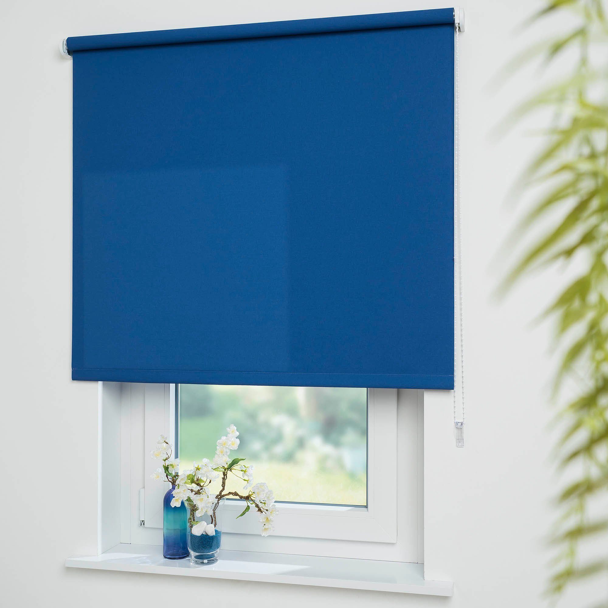 Seitenzugrollo Uni, Liedeco, Lichtschutz, mit Bohren, günstig online kaufen