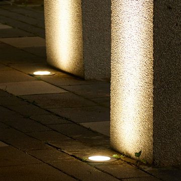 Bettizia Gartenstrahler 3W LED Bodenleuchte Bodenstrahler Außen-Beleuchtung IP67 Warmweiß
