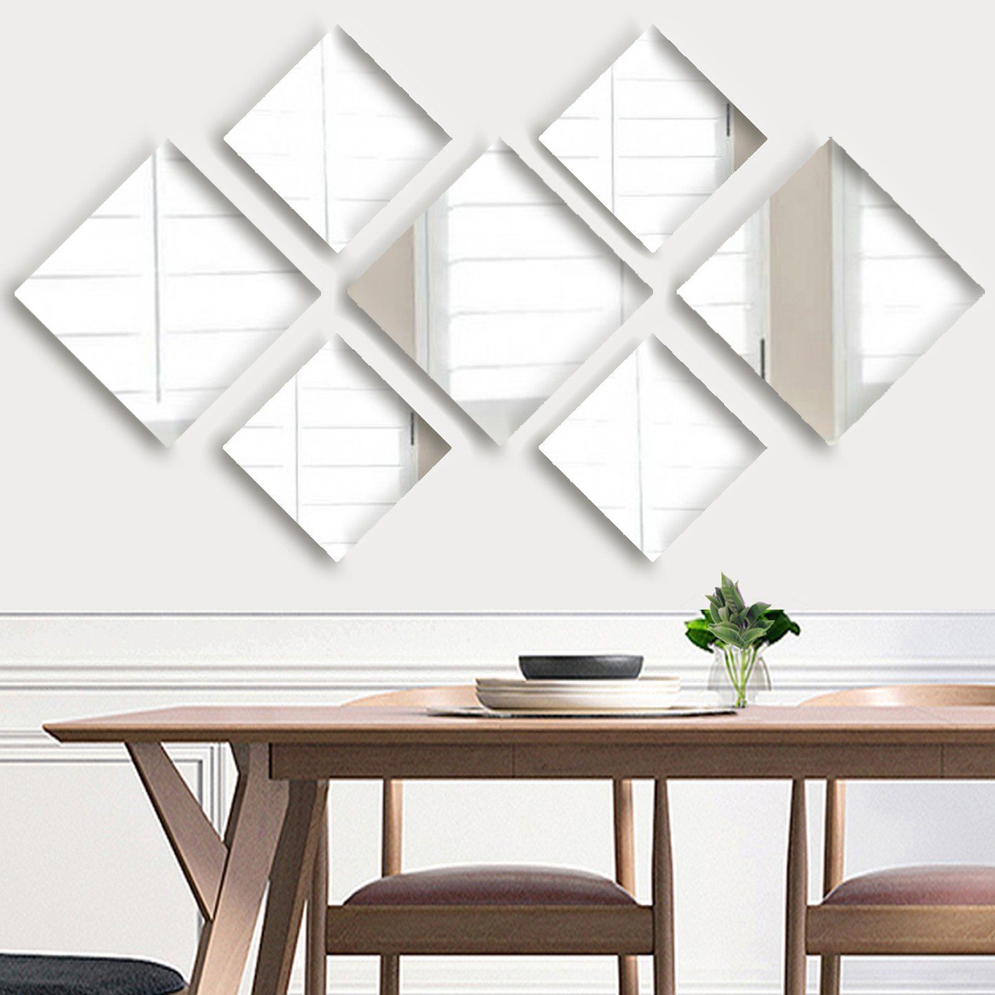 Wandspiegel 100% GLASS, 20 x 20 cm (4 Pieces) R1113