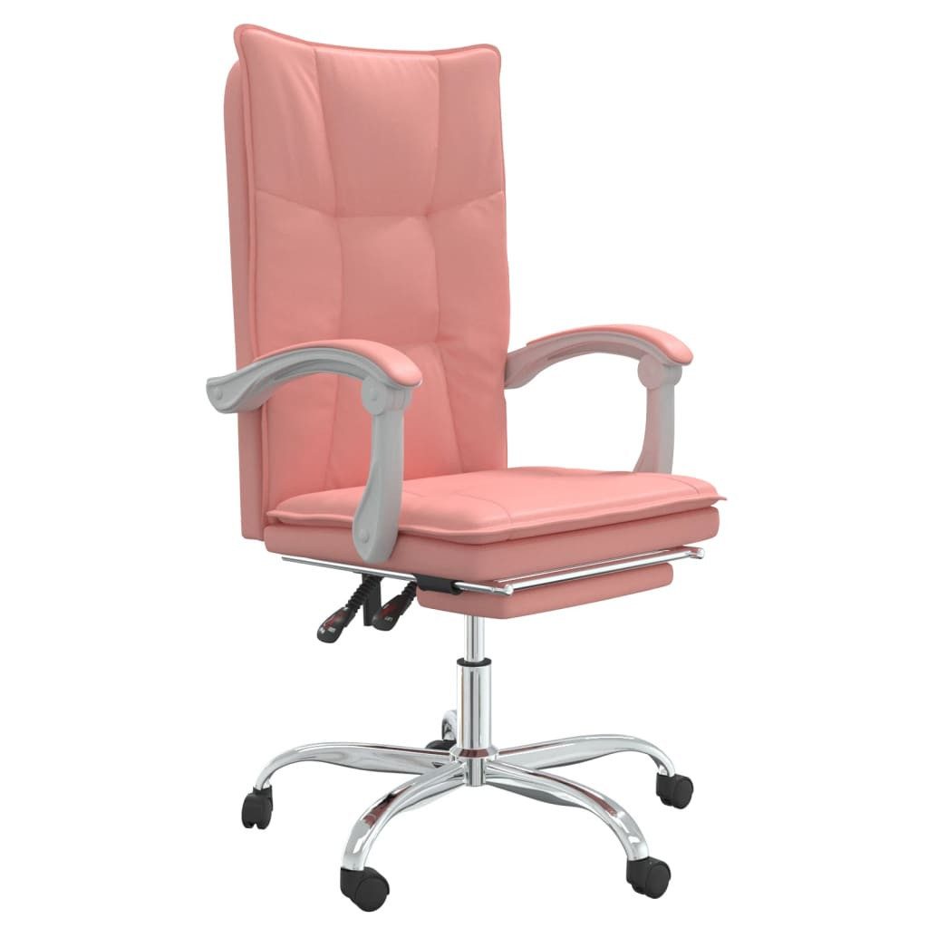 vidaXL Bürostuhl Bürostuhl mit Liegefunktion Rosa Kunstleder (1 St)