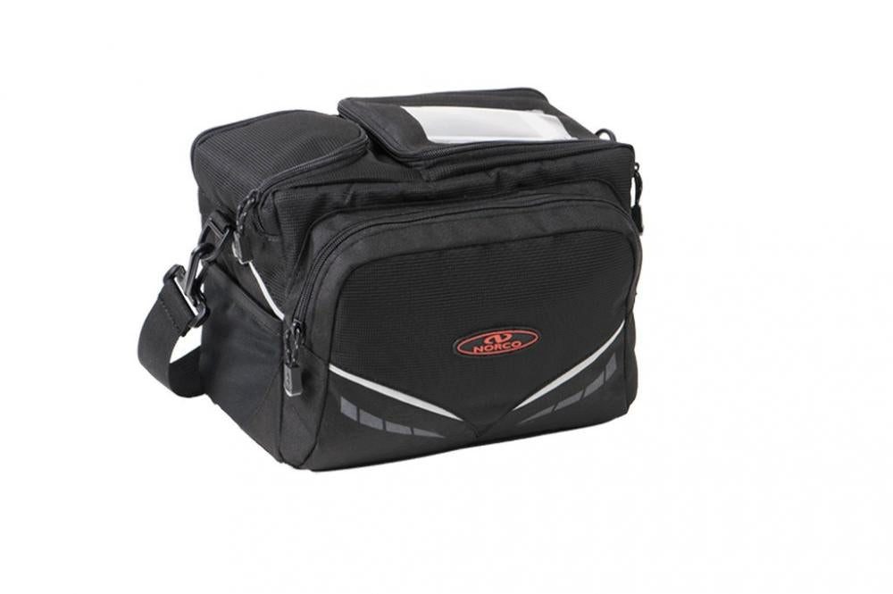 NORCO Fahrradtasche Norco Lenkertasche Kansas schwarz Größe 26x20x20cm 8l ohne Lenkeradapt