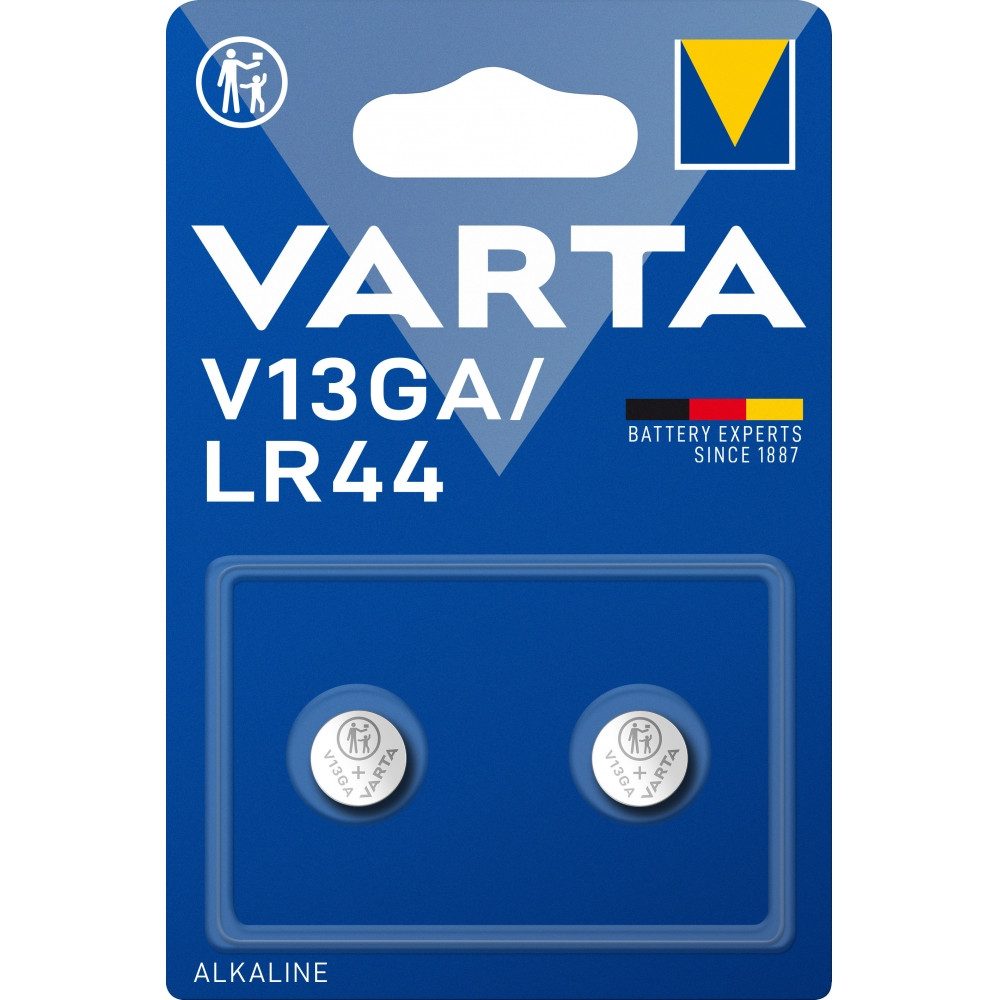 VARTA Varta V13GA 2er Blister Knopfzelle - Knopfz. Akku Varta V13GA Knopfzelle (1.5 V V), Alkali Mangan Technologie