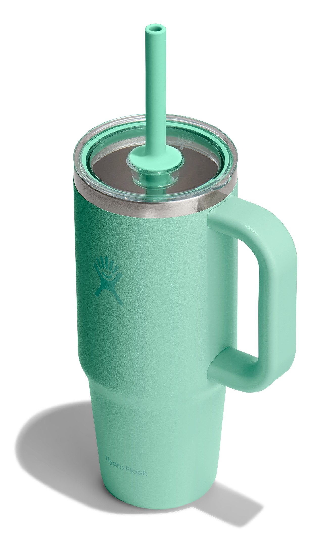 Hydro Flask Thermobecher 24 OZ Travel Tumbler Clear Lid, 710 ml, 1-tlg., Edelstahl, Kompatibel mit Eindrückzubehör der Größe Medium