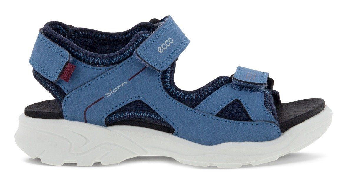 Ecco RAFT Klettriemchen blue BIOM mit Retro soften Riemchensandale