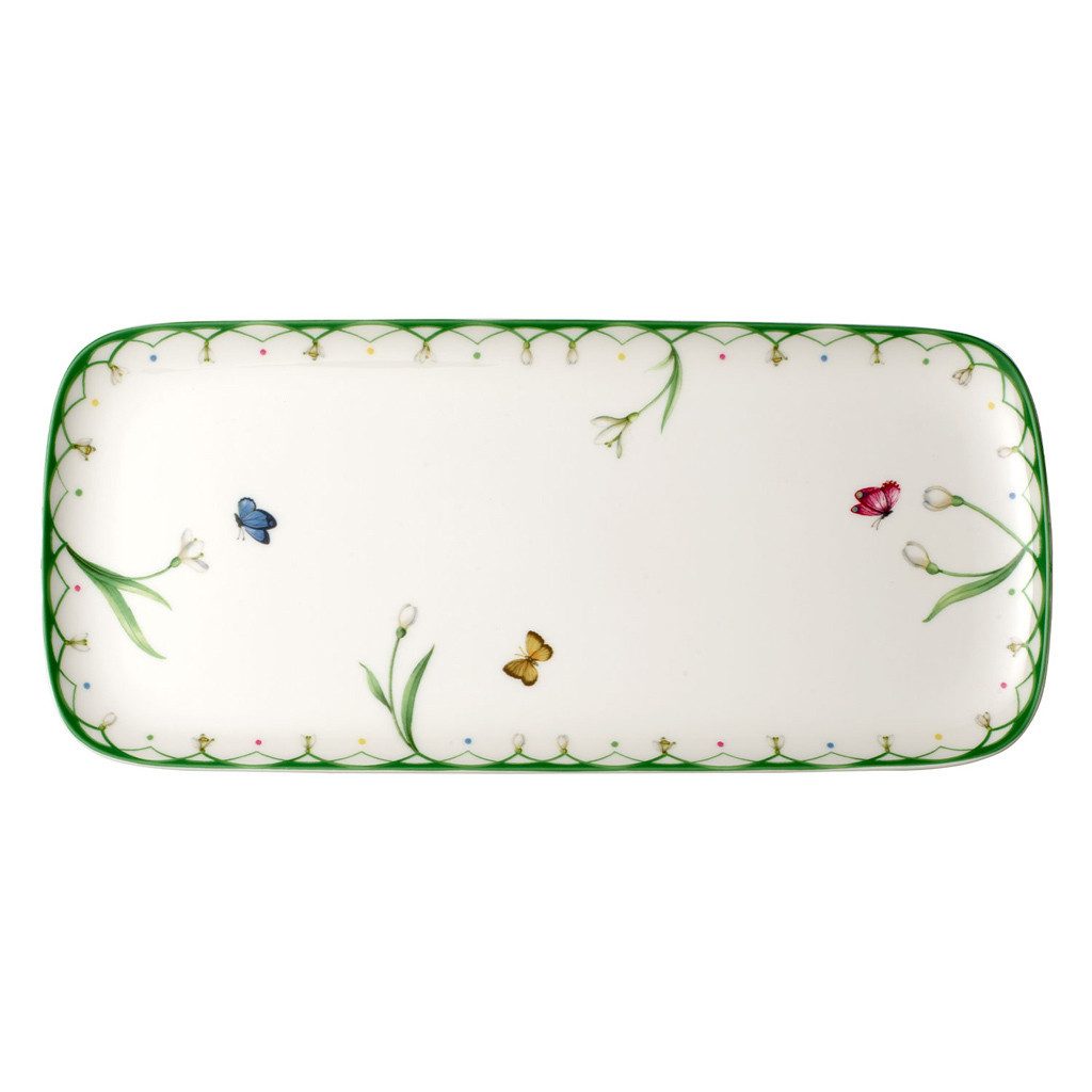 Villeroy & Boch Servierplatte Colourful Spring Kuchenplatte 35 x 16 cm, Porzellan, (1-tlg)