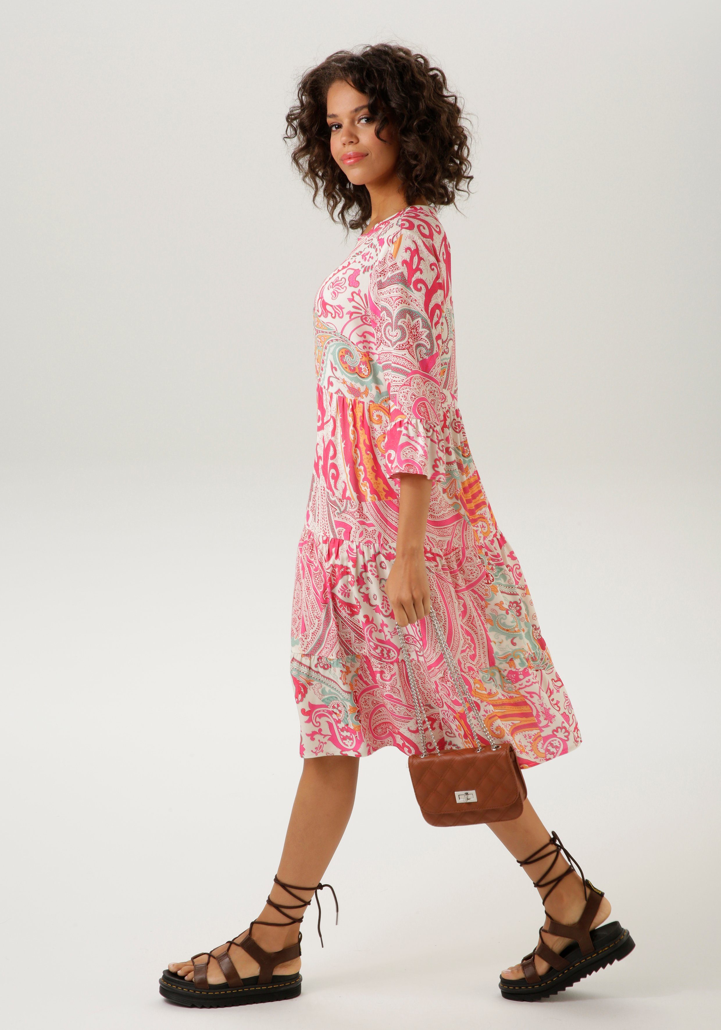 Aniston CASUAL Blusenkleid mit großflächigem Paisley-Druck – Bild 3 von 5