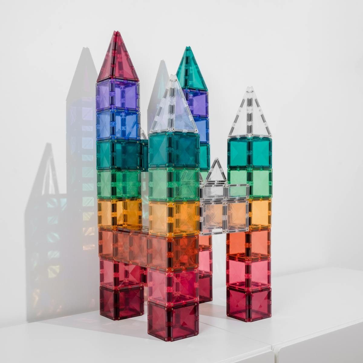 Connetix Pastel Square Pack verstärkte Magnete pädagogisches Lernspiel Magnetspielbausteine, (Open Play, 40 Teile), ab 3 Jahren
