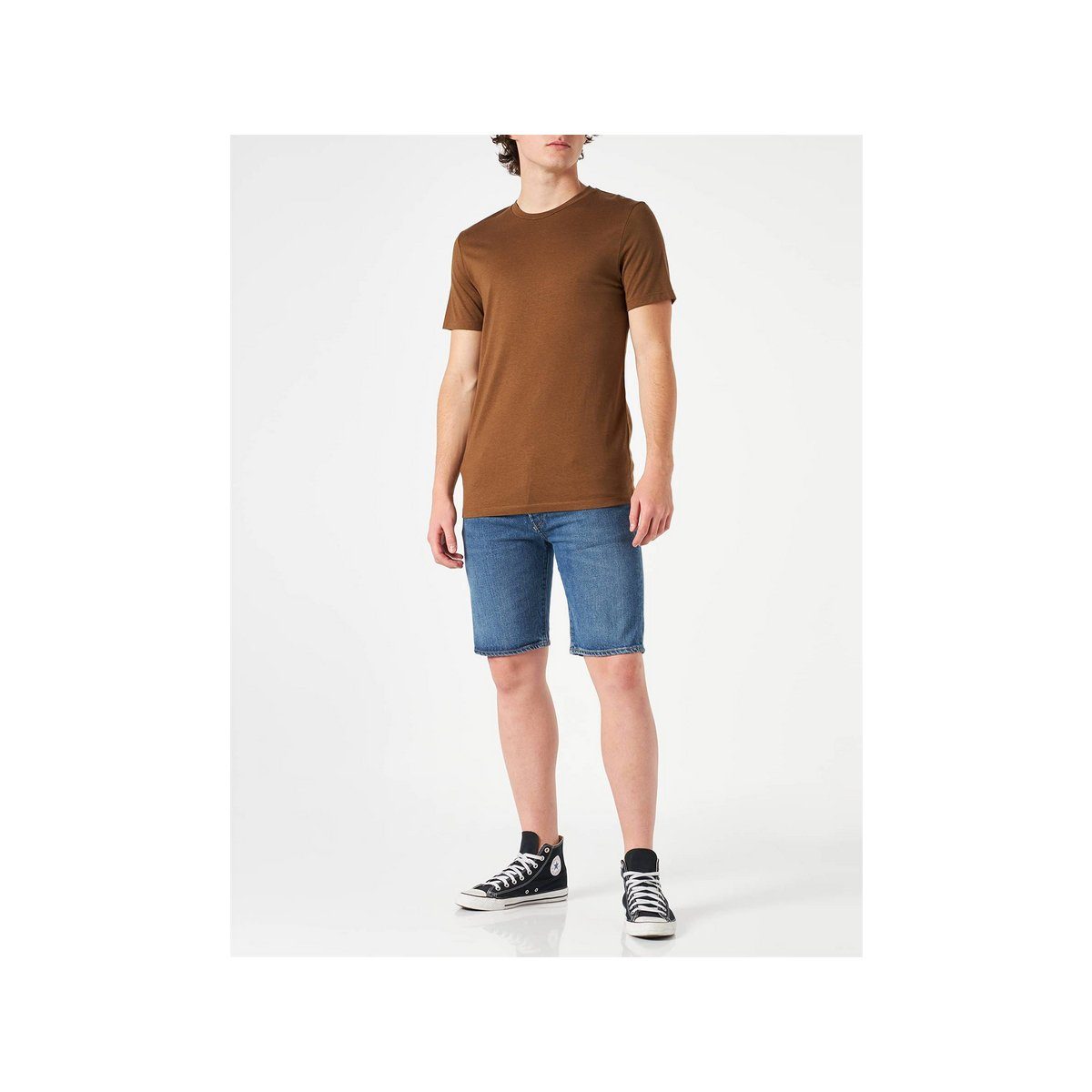 s.Oliver T-Shirt braun passform textil (1-tlg)