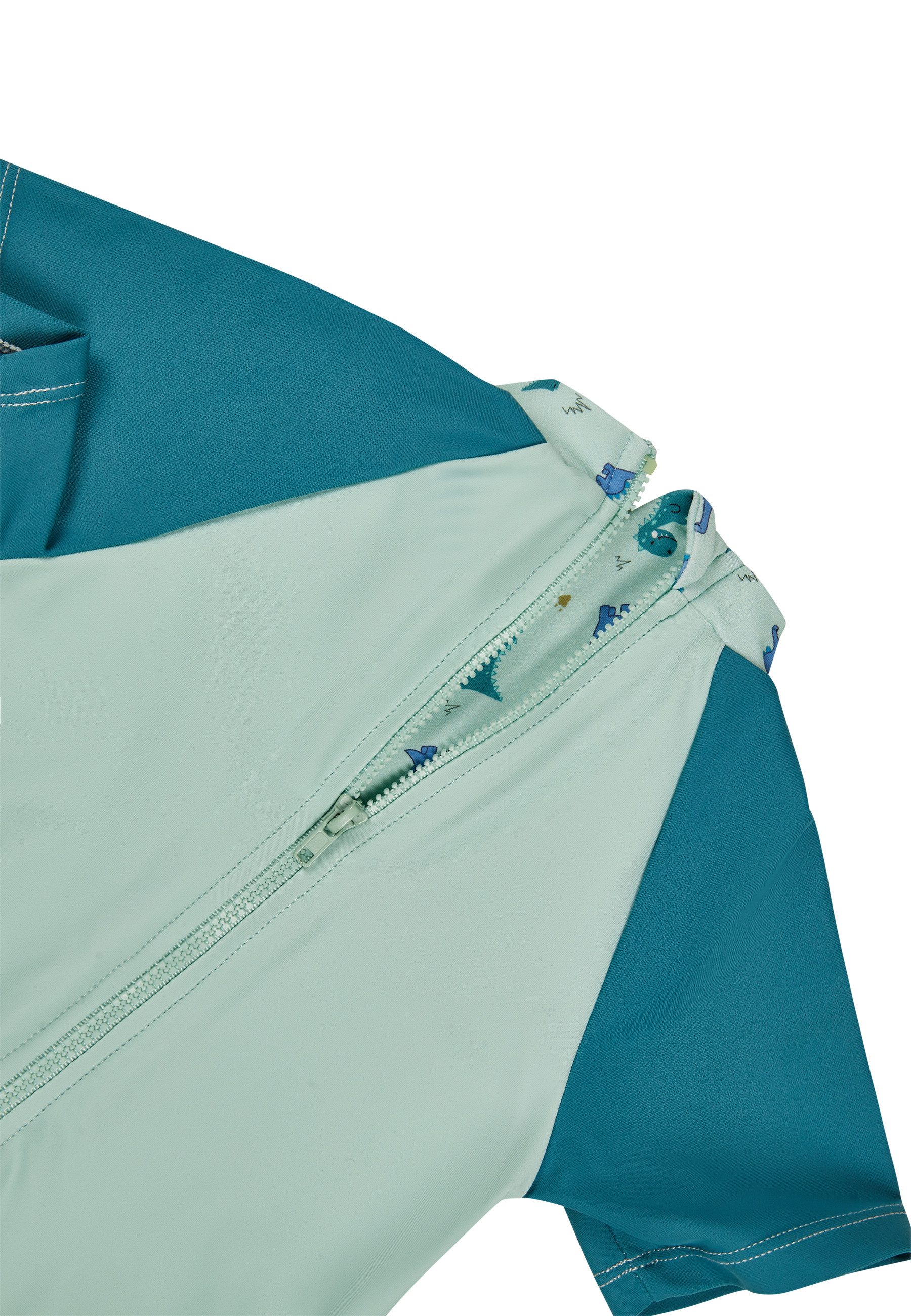 Sterntaler® Badeanzug UV-Schutz 50+ Schwimmanzug Dino (1-St) Schwimmanzug Dino-Druck & Zacken, Reißverschluss hinten, Windel bis 92