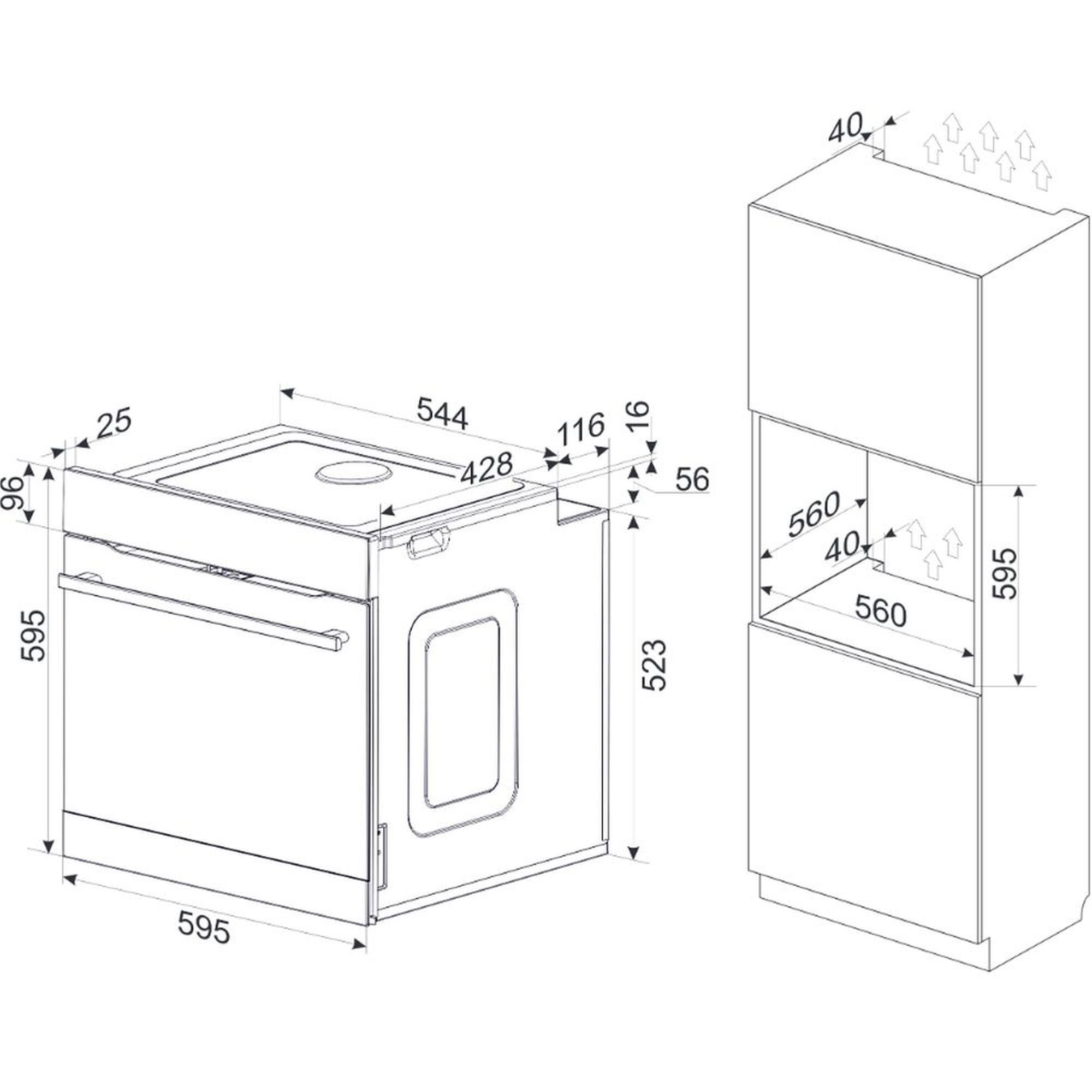 Amica Backofen Amica - EBX 947 600 SM - Einbau-Backofen - Matt Schwarz