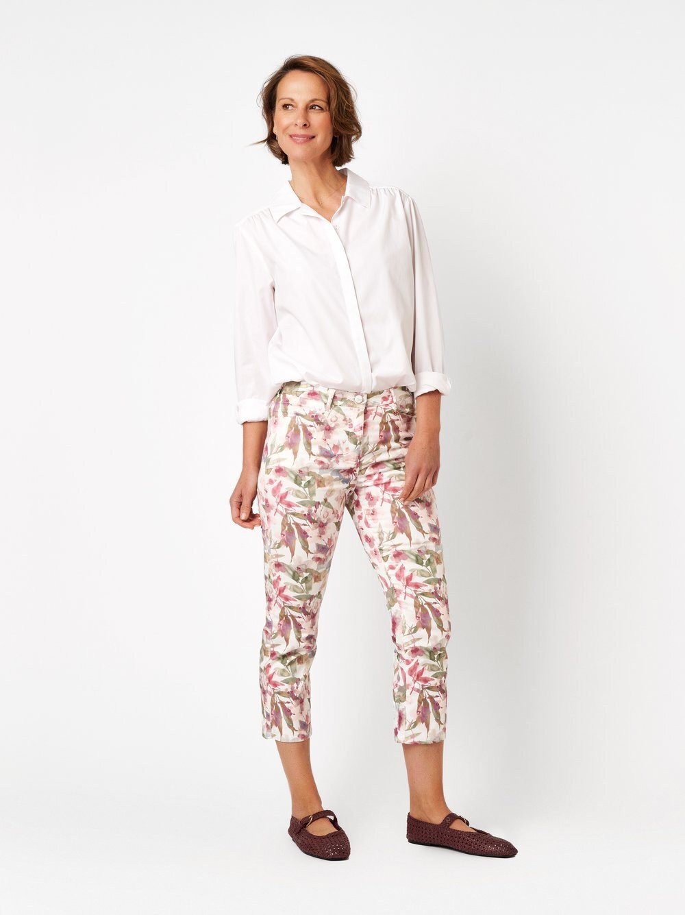 Relaxed by TONI Stretch-Hose Meine beste Freundin 3/4 mit Blütenprint