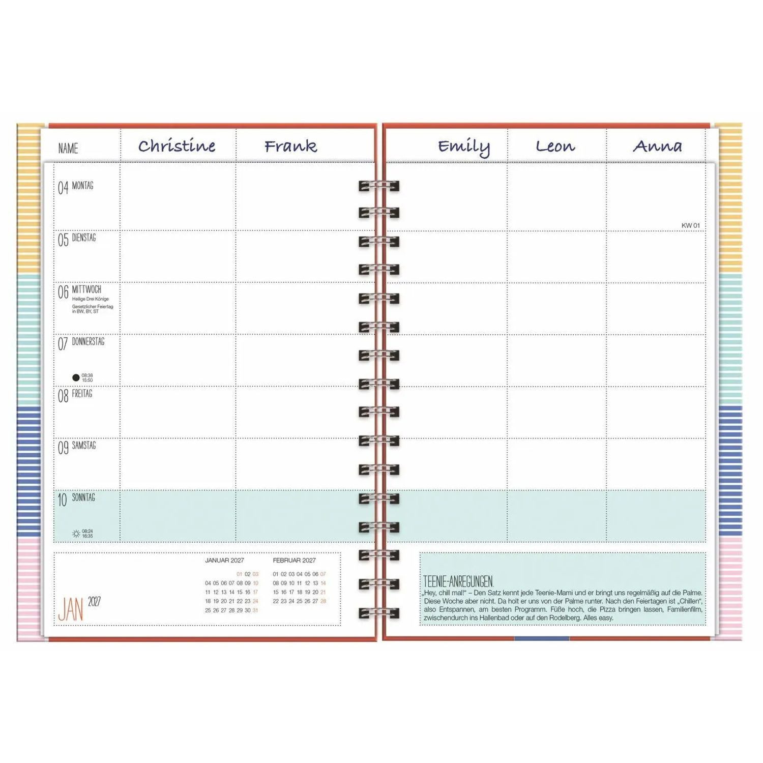 HEYE Familienkalender Mama AG Familienplaner Buch A5 2027