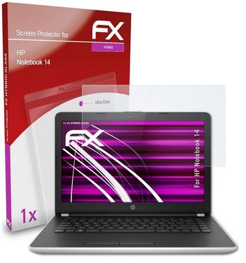 atFoliX Schutzfolie Panzerglasfolie für HP Notebook 14, Ultradünn und superhart