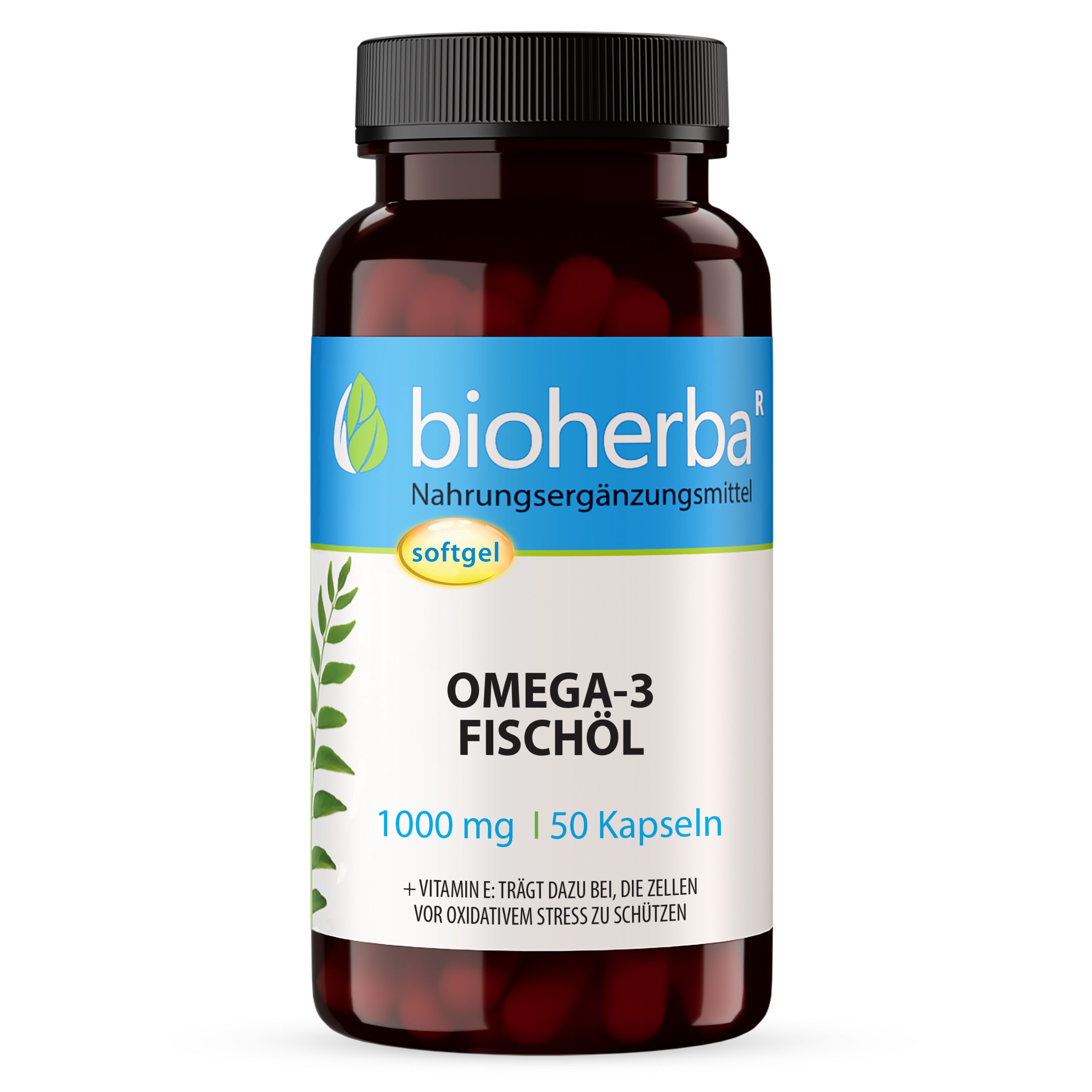 BIOHERBA R BIoherba Omega-3 Fischöl 1000 mg 50 Kapseln Nahrungsergänzungsmittel, 1 er