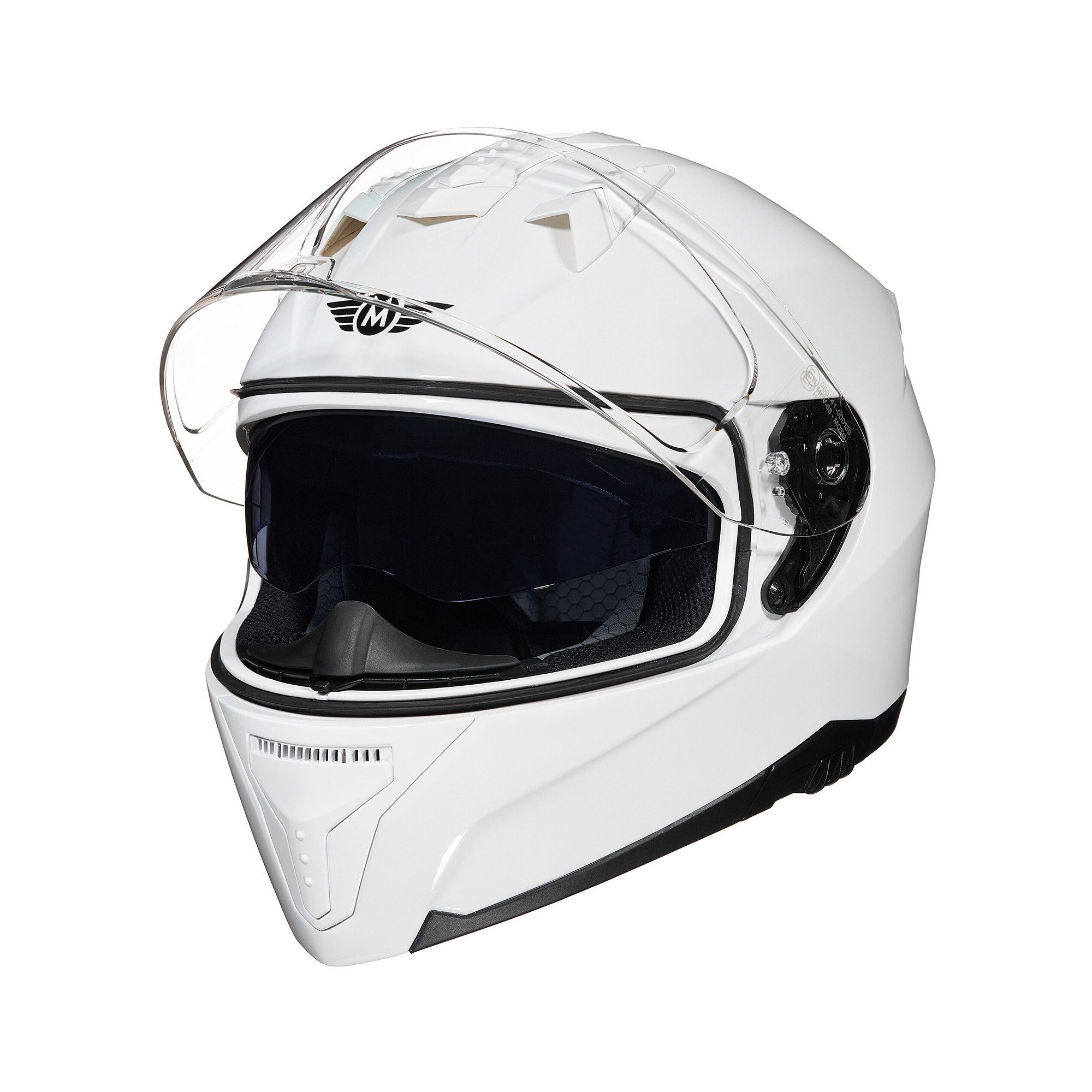 MOTO HELMETS Motorradhelm Integralhelm Motorrad Full Helm AF-77, Helm für Motorrad Roller Scooter, Schnellverschluss, Visier, nur 1350g