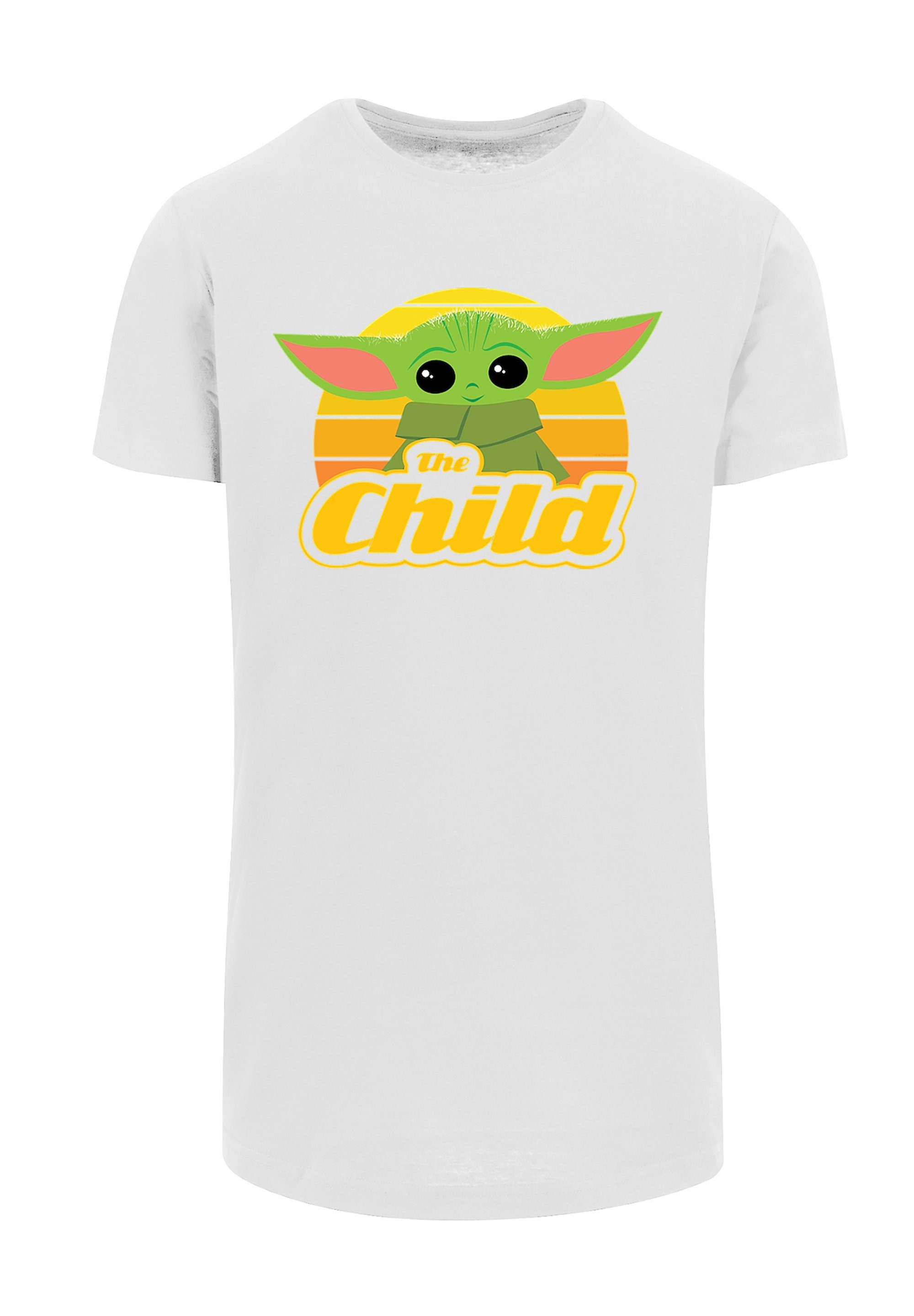 Baumwollstoff Tragekomfort Mandalorian hohem Baby The Wars mit weicher T-Shirt F4NT4STIC Sehr Yoda Star Print,