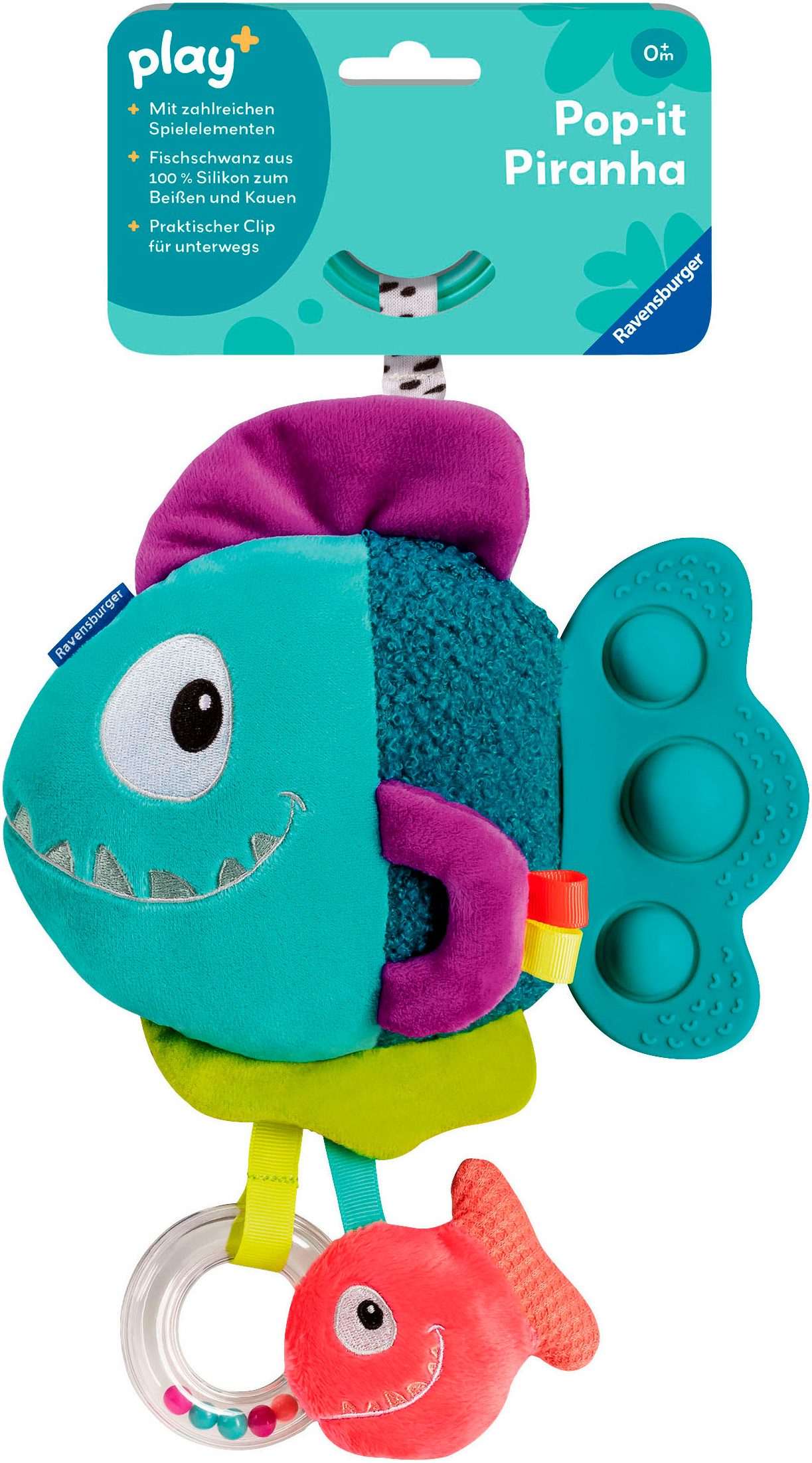 Ravensburger Greifspielzeug Play+ Pop-it Piranha (blau) günstig online kaufen
