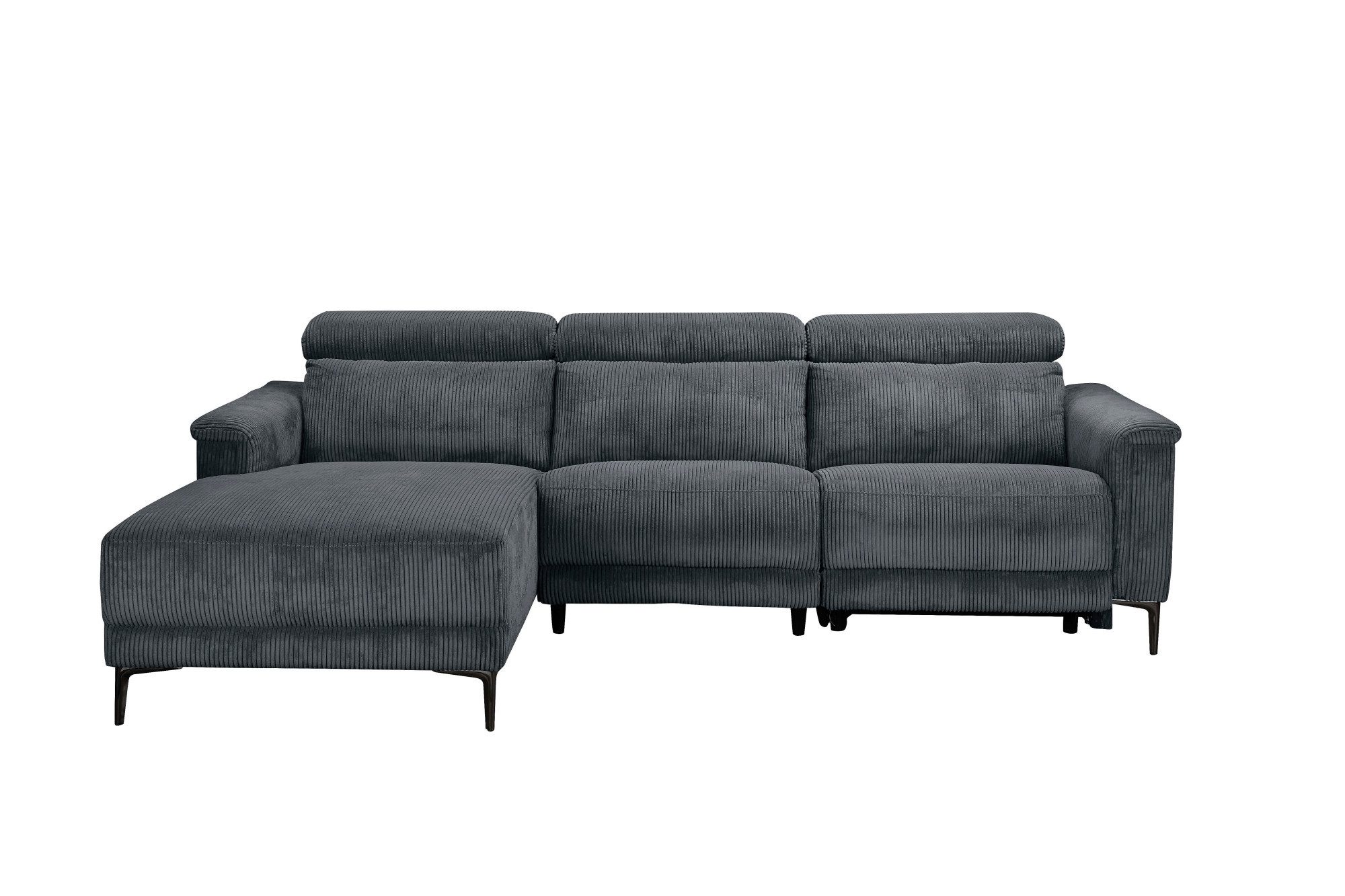 Home affaire Ecksofa Lund in Cord, L-Form, 261 cm, manuelle und elektr. Rel günstig online kaufen