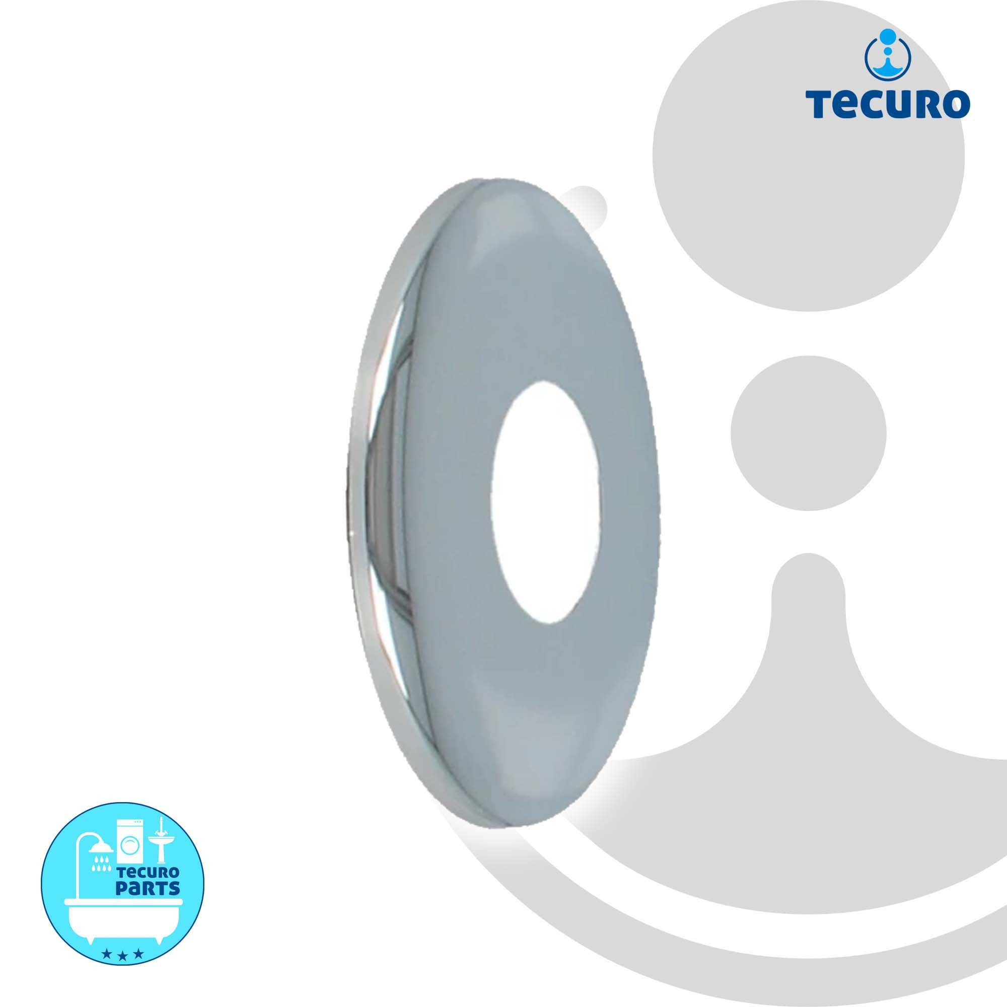 Thumbnail - tecuro Badarmatur DESIGN-Hahnrosette (3/8) Ø 18 mm x Ø 57 mm x 40 mm, Messing verchromt