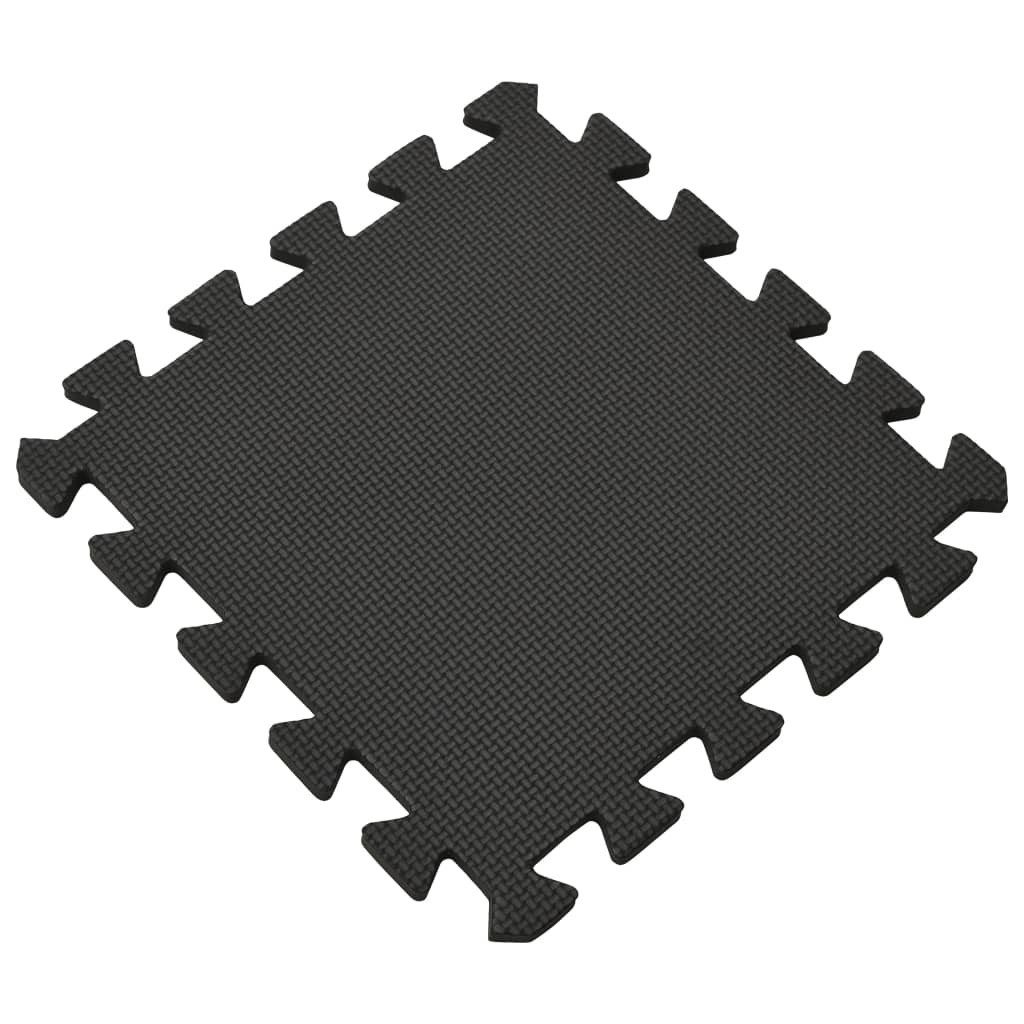 vidaXL Bodenmatte Bodenmatten 54 Stk. 4,86 m² EVA-Schaumstoff Schwarz