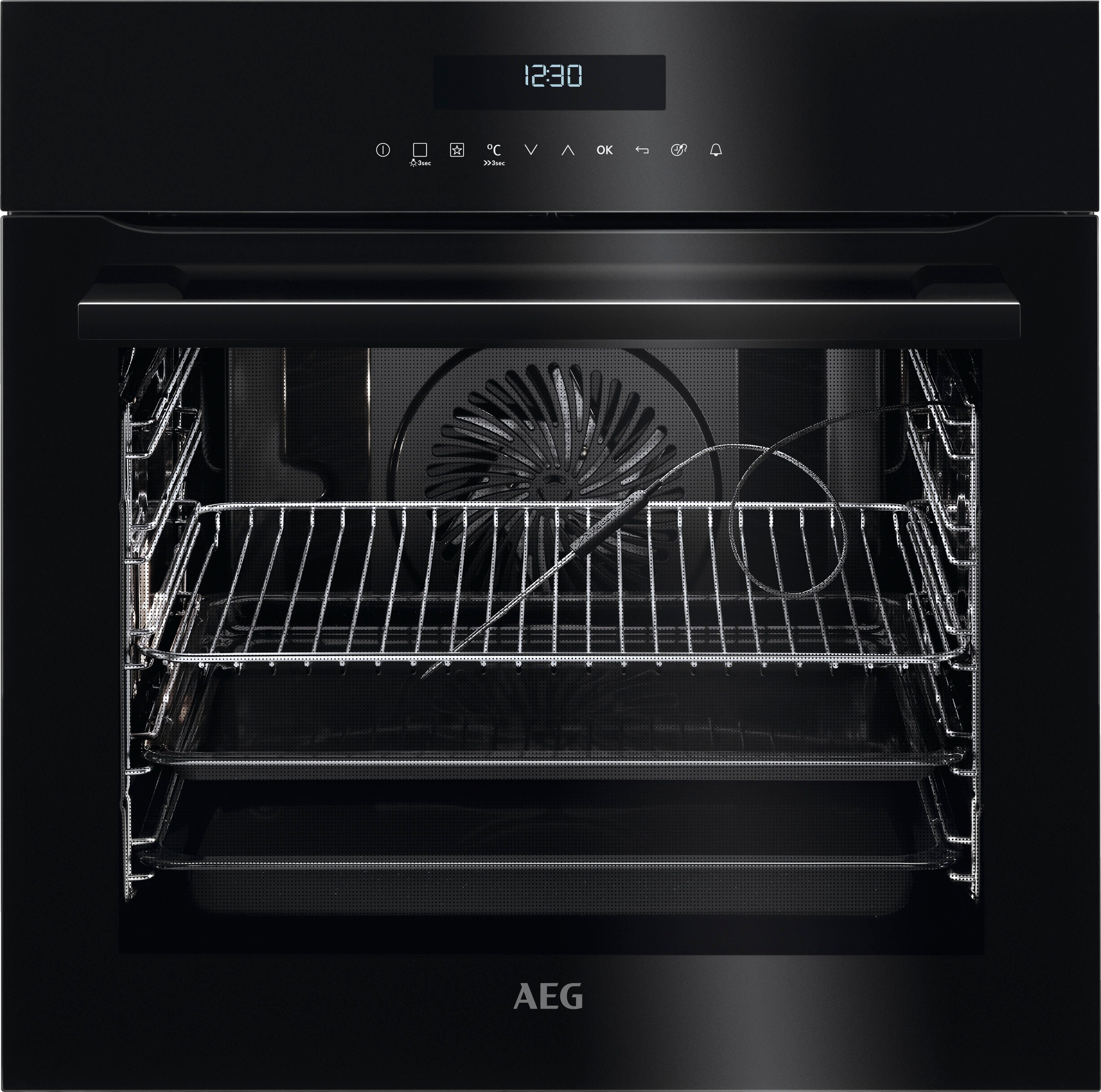 AEG Einbaubackofen 8000 BPE742220B, mit Vollauszug, Pyrolyse-Selbstreinigung