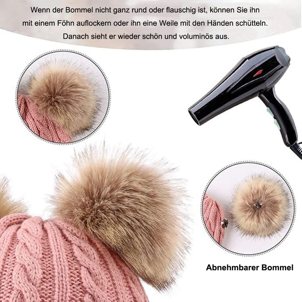 nsihing Filzhut 3-teiliges Kinder Winterset – Mütze, Schal & Handschuhe für Mädchen & Jungen, warme Winter Accessoires für Kinder 1–4 Jahre