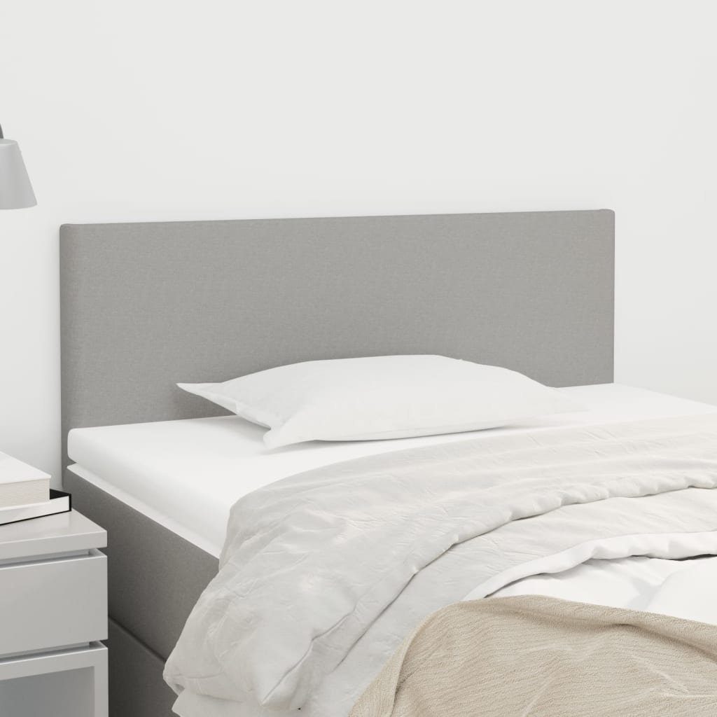vidaXL Bett Kopfteil Hellgrau 80x5x78/88 cm Stoff (1-tlg)