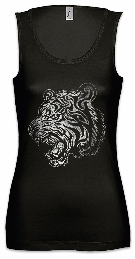 Tanktop Tribal Tiger III Ärmelloses Damen T-Shirt Art Tattoo Knoten Kelten