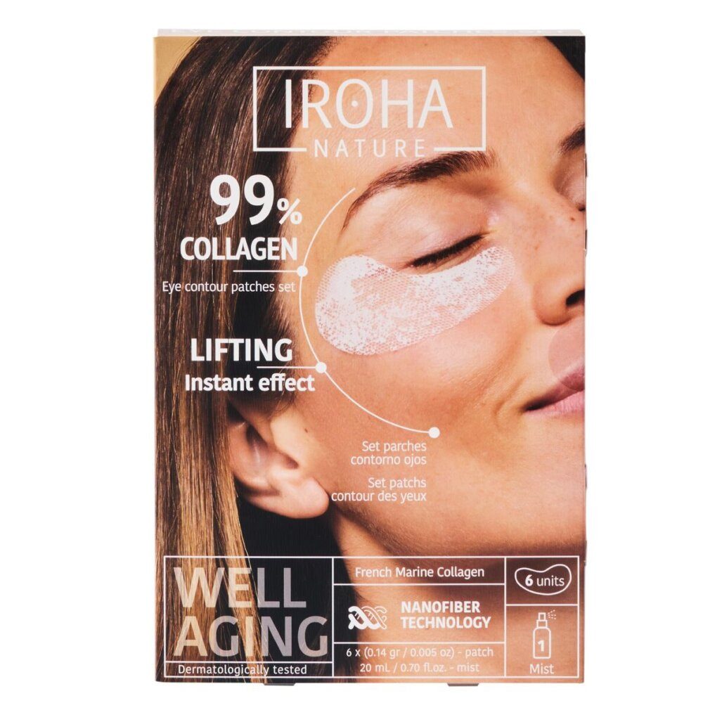 Iroha Körperpflegemittel 99% KOLLAGEN-Augenklappen 6 u