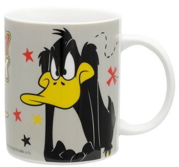 United Labels® Tasse Looney Tunes Tasse - Daffy Duck Kaffeebecher aus Porzellan 320 ml, Porzellan