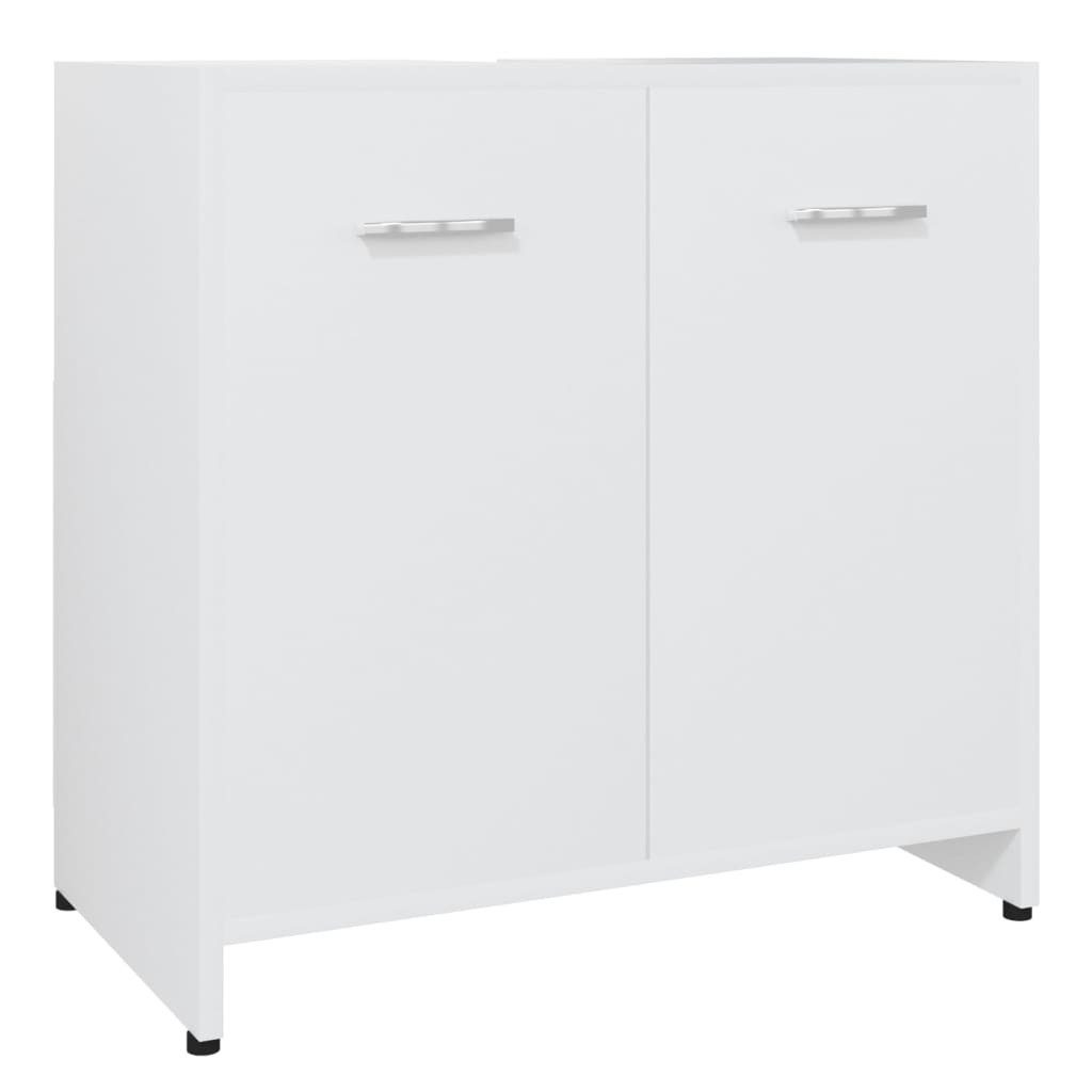 vidaXL Badkommode, Badezimmerschrank Weiß 60x33x61 cm Holzwerkstoff
