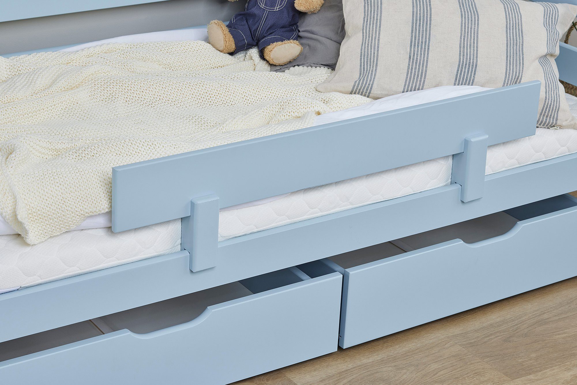 Hoppekids Kinderbett Rausfallschutz Comfort Blau für Juniorbett ECO