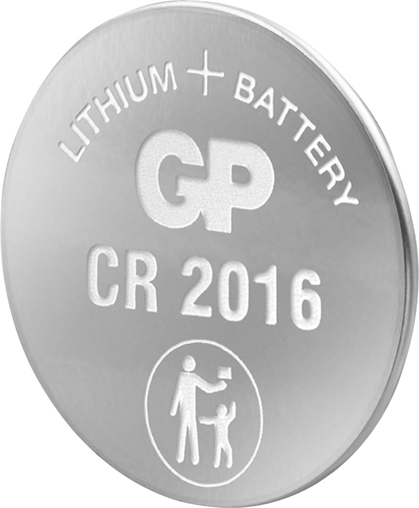 (3 CR2016 CR2016 Knopfzelle, GP 5er St) Pack V, 5 Lithium Batteries