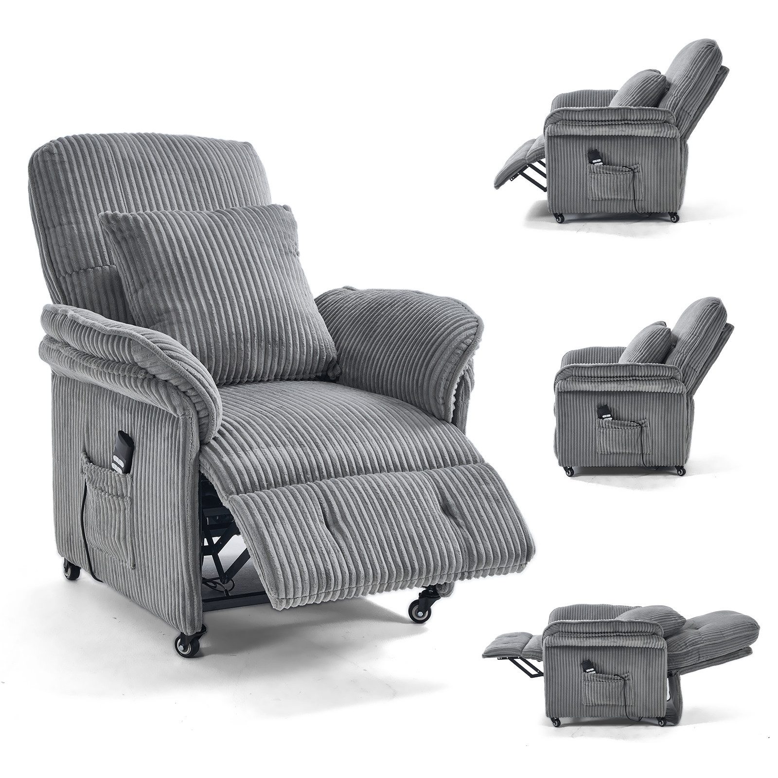 Happy Home Relaxsessel 2 Motoren Elektrischer Relaxsessel, Fernsehsessel mit Liegefunktion