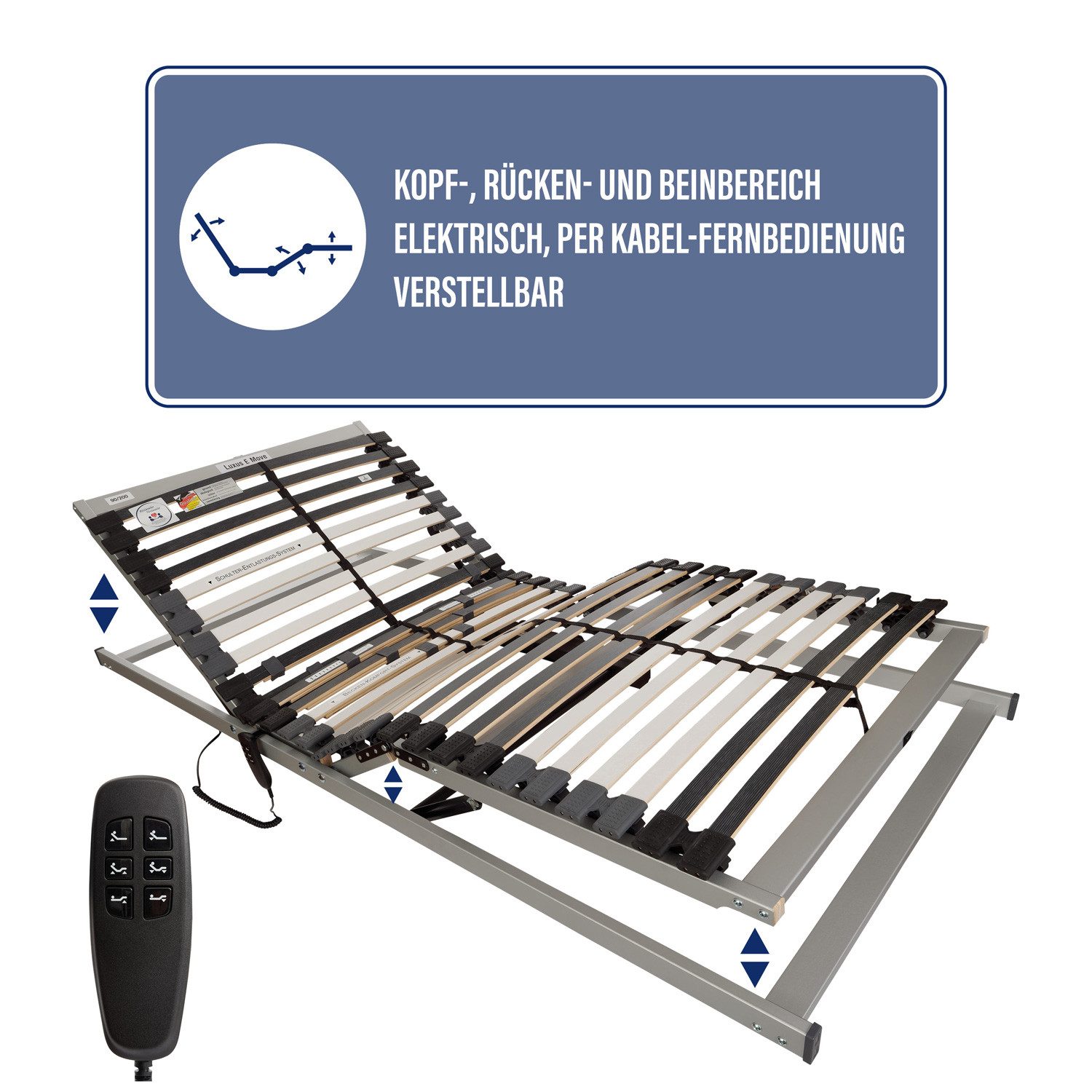 Lattenrost mit Motor Luxus E-Move, Beco, 28 Leisten, komplett montiert, Kab günstig online kaufen