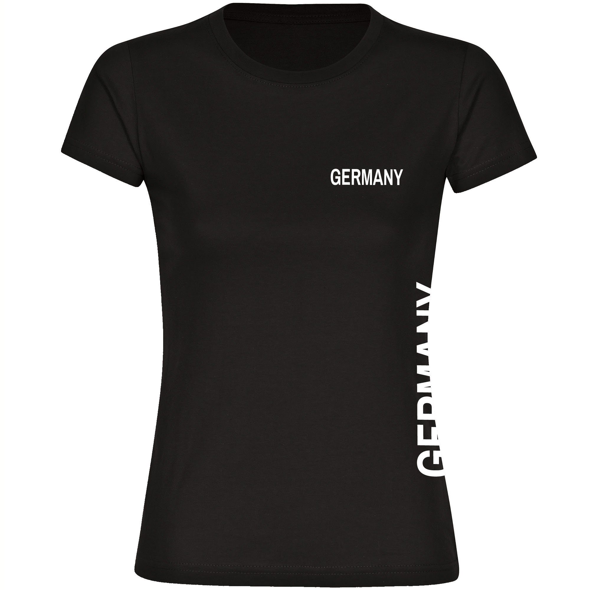 multifanshop T-Shirt Damen Germany - Brust & Seite - Frauen