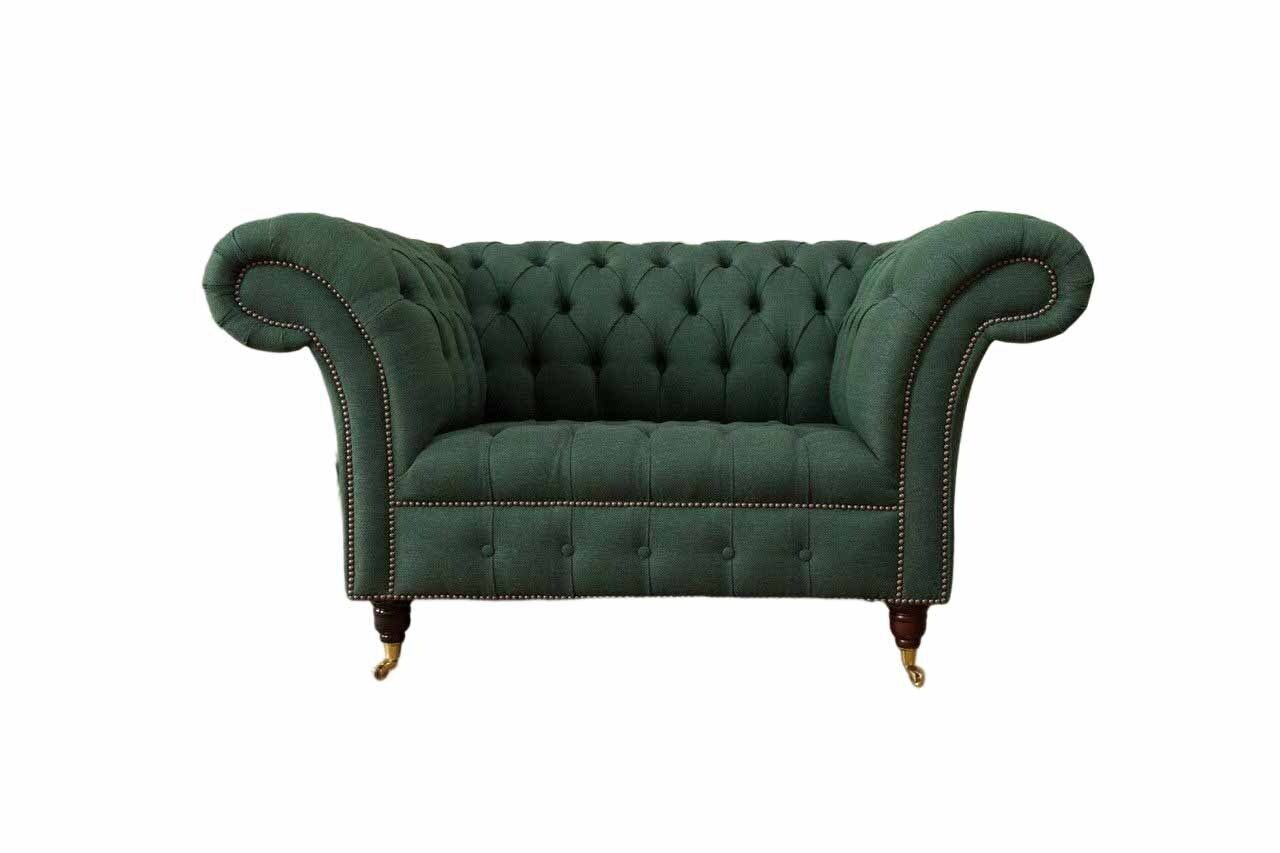 JVmoebel Sessel Grüner Sessel Sofa Couch Polster Luxus Klassische Textil Couchen Neu, Made In Europe