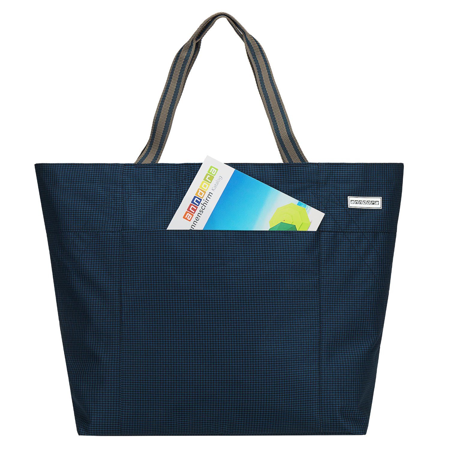 anndora XL-Strandtasche Schultertasche Freizeittasche 40 Liter, Geräumig – Stabil – Mit Reißverschluss – Innen- & Außenfach
