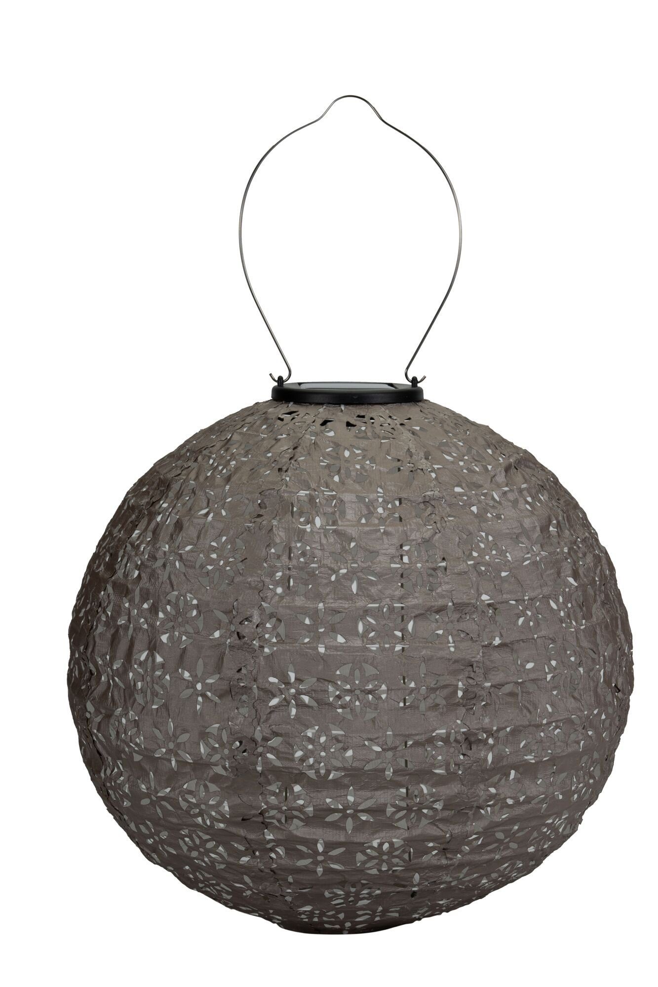 Pauleen Sunshine Solar Tyvek LED Lampion fest taupe Laterne Vlies, Dreamer LED integriert