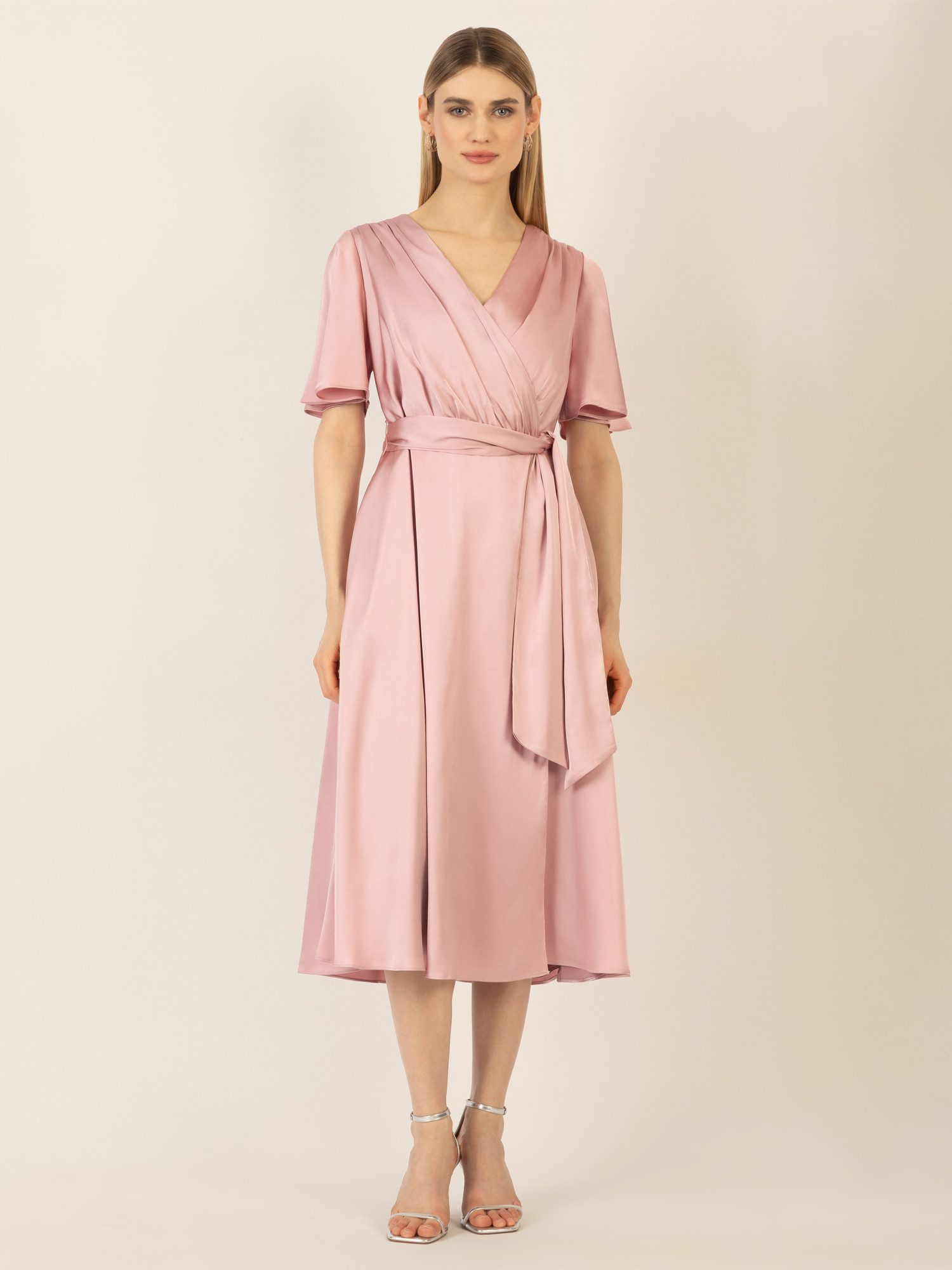 Apart Midikleid us mattschimmerndem Satin günstig online kaufen