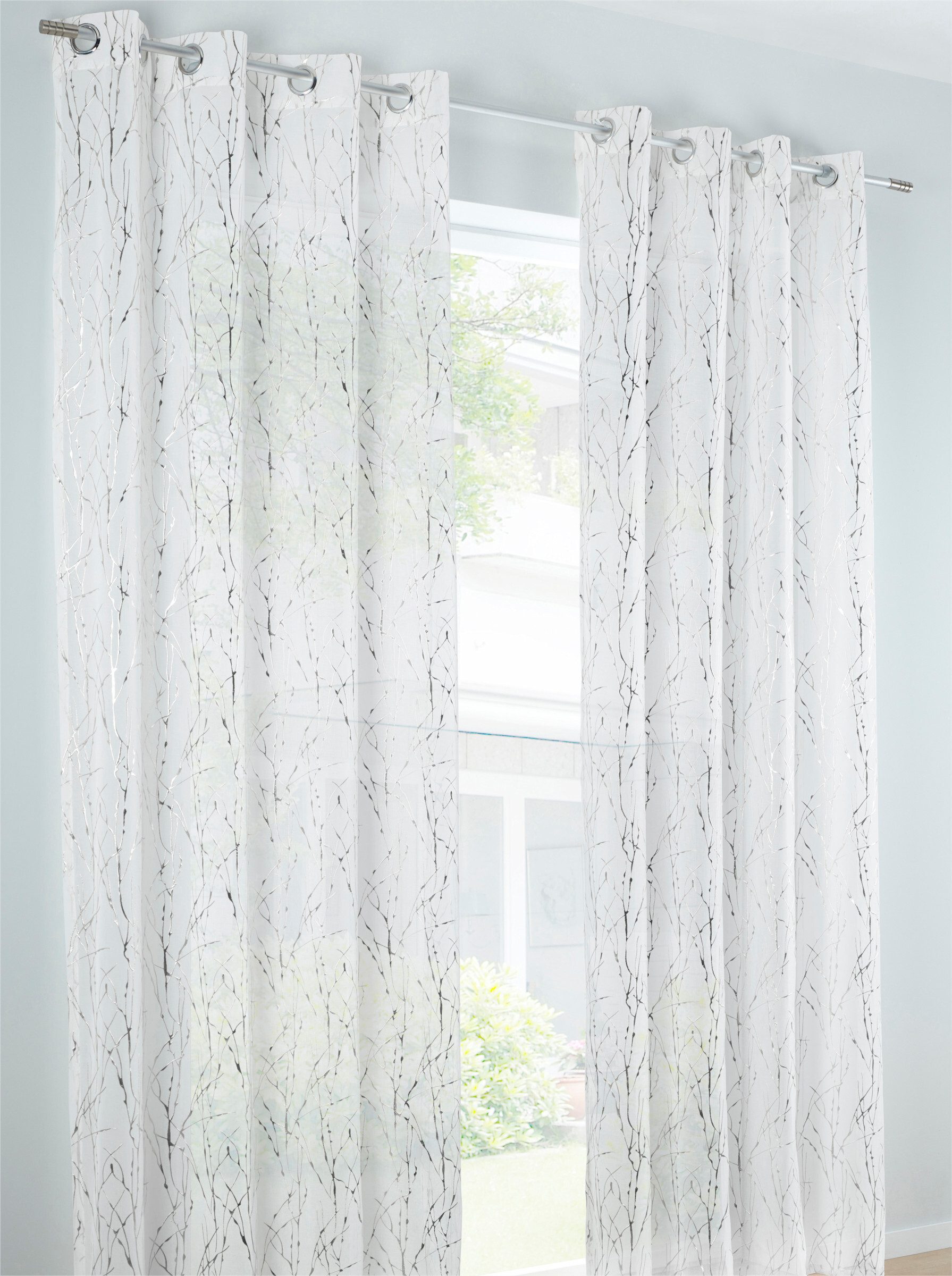 heine Gardine Dekostore (1 St), Ösen, halbtransparent, Fertigstore gerade Form