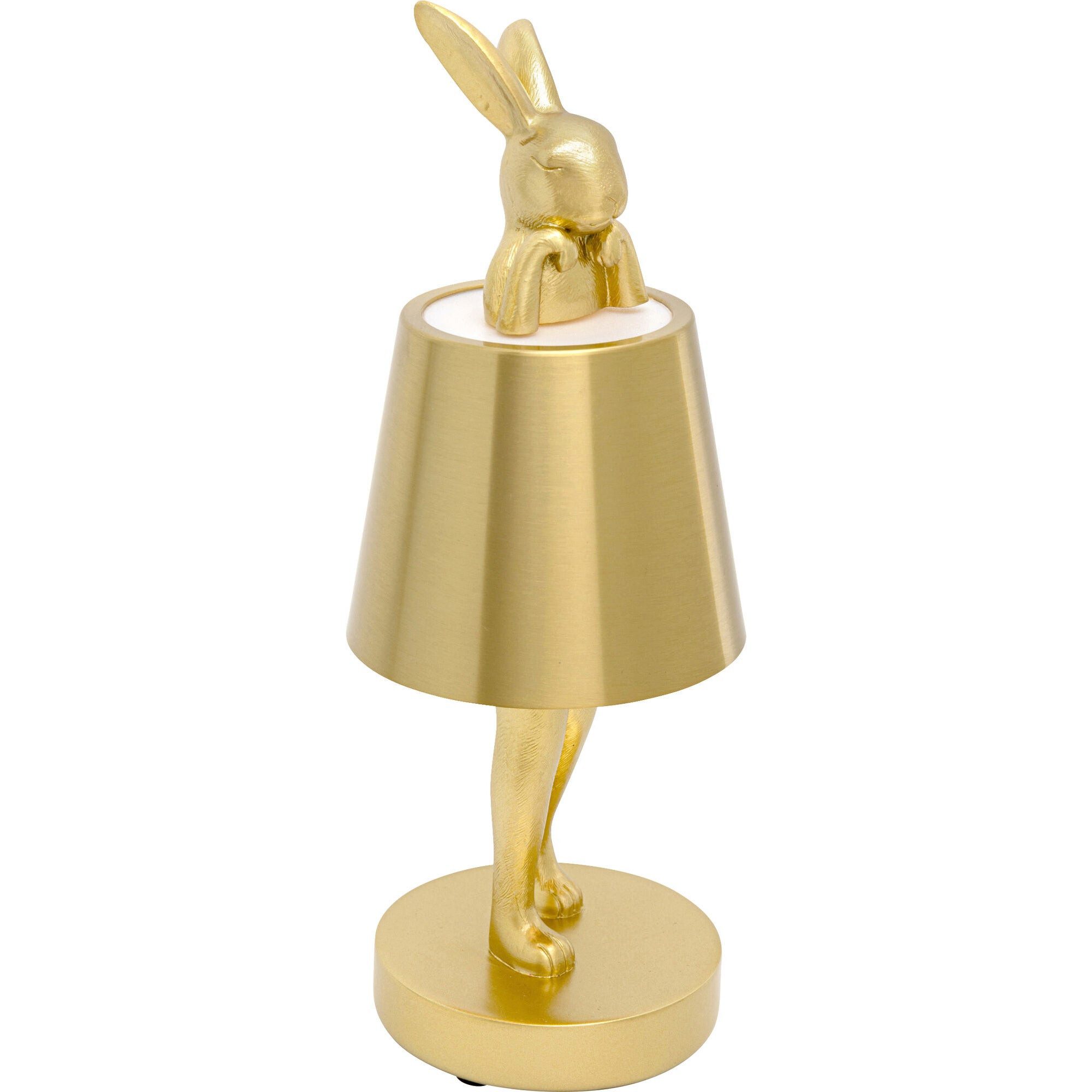 Kare Design LED Außen-Tischleuchte Animal Rabbit, Dimmbar, LED fest integriert, Farbwechsler, Akkuleuchte, dimmbar mit Touchdimmer, spritzwassergeschützt