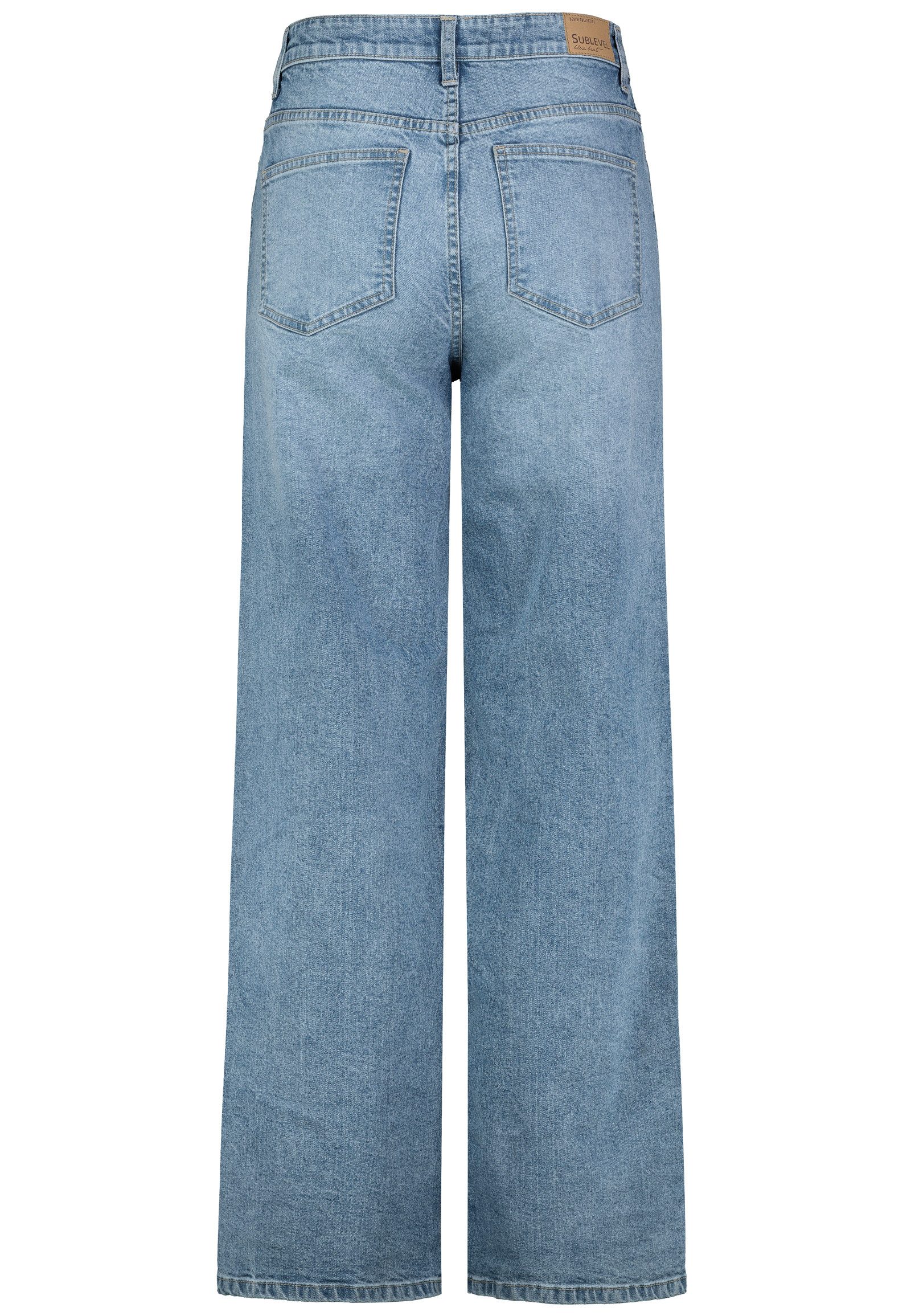 SUBLEVEL Boyfriend-Jeans Denim mit weitem Bein günstig online kaufen
