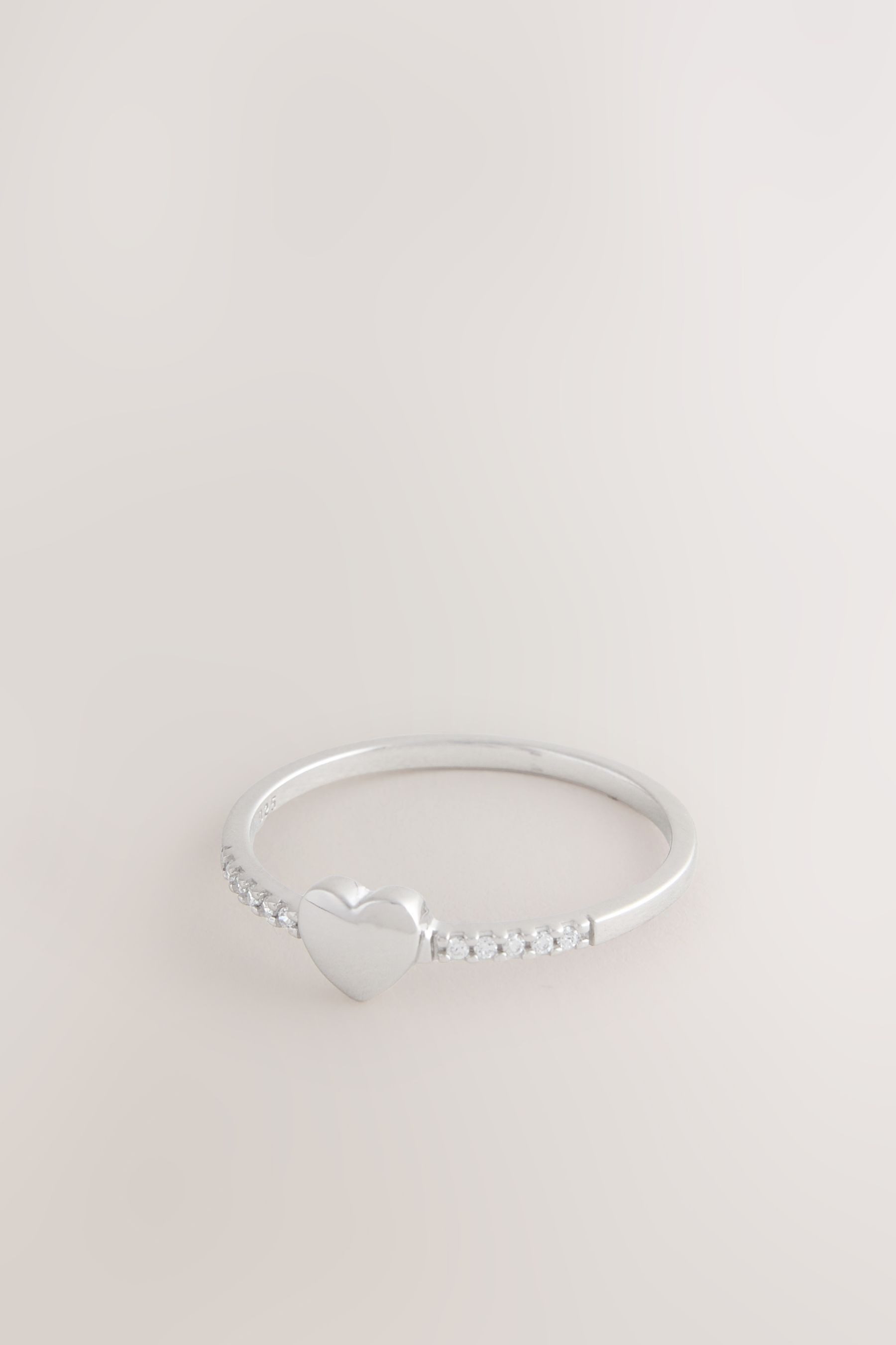 Next Fingerring Ring mit Pavé-Herz (1-tlg)