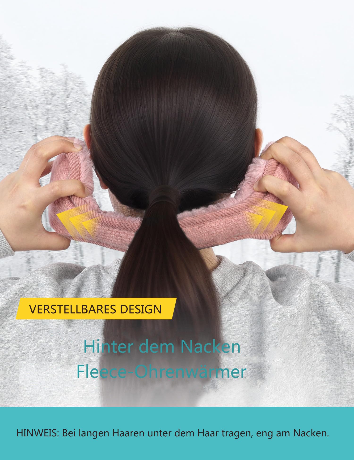 Coonoor Ohrenwärmer Unisex Winter warme Ohrenschützer für Männer & Frauen (1-St) Winterzubehör Outdoor Ski Verdickt Ohrenschutz Laufen Ohrwärmer