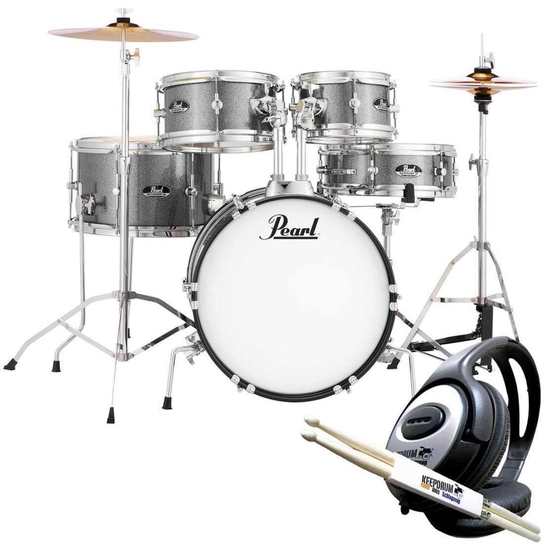 Pearl Drums Schlagzeug Pearl Roadshow RSJ465C-C708 Junior Schlagzeug +  Kopfhörer u. Sticks