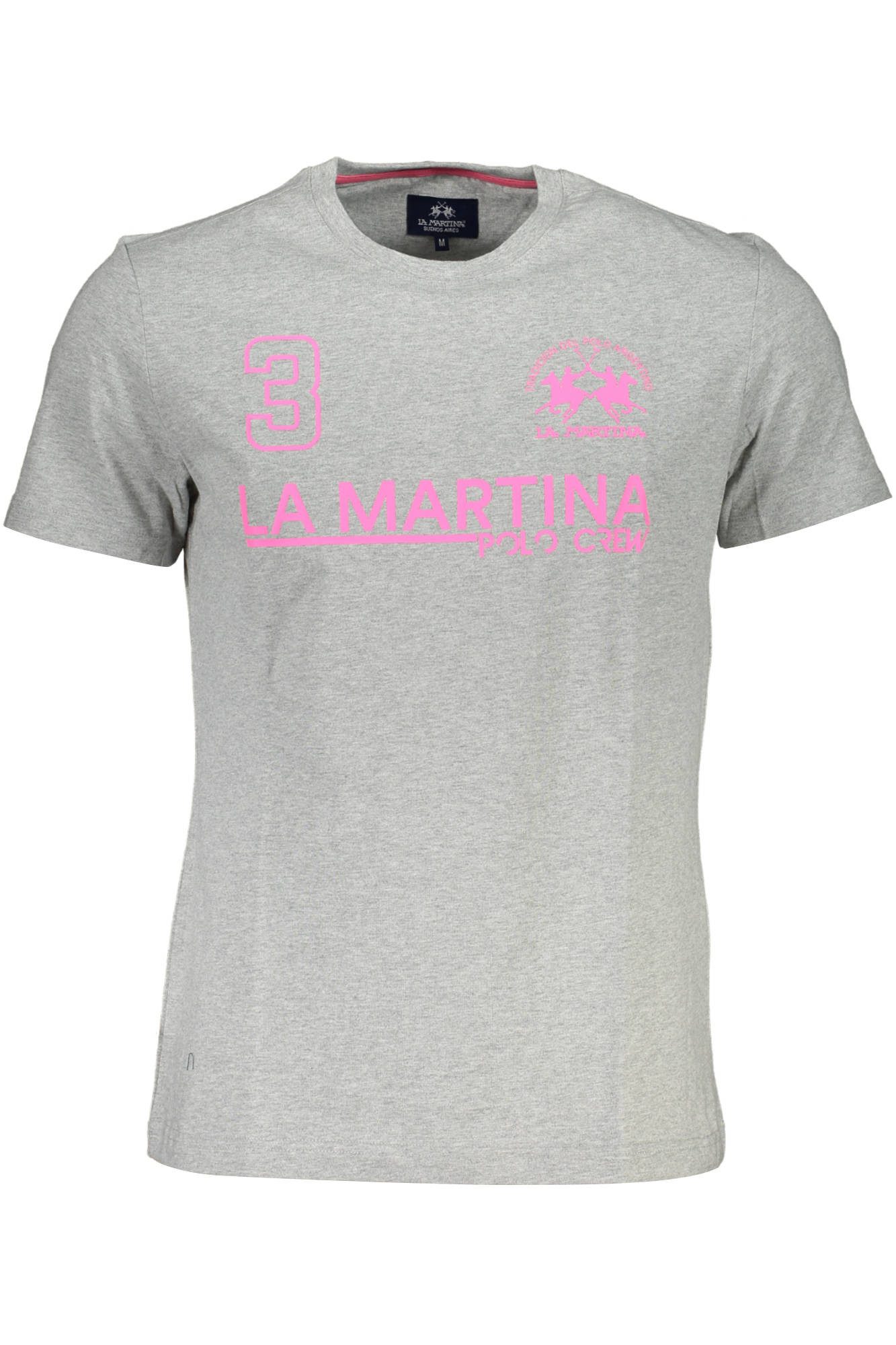 La Martina T-Shirt Graues Herren T-Shirt mit Druck, Regular Fit günstig online kaufen