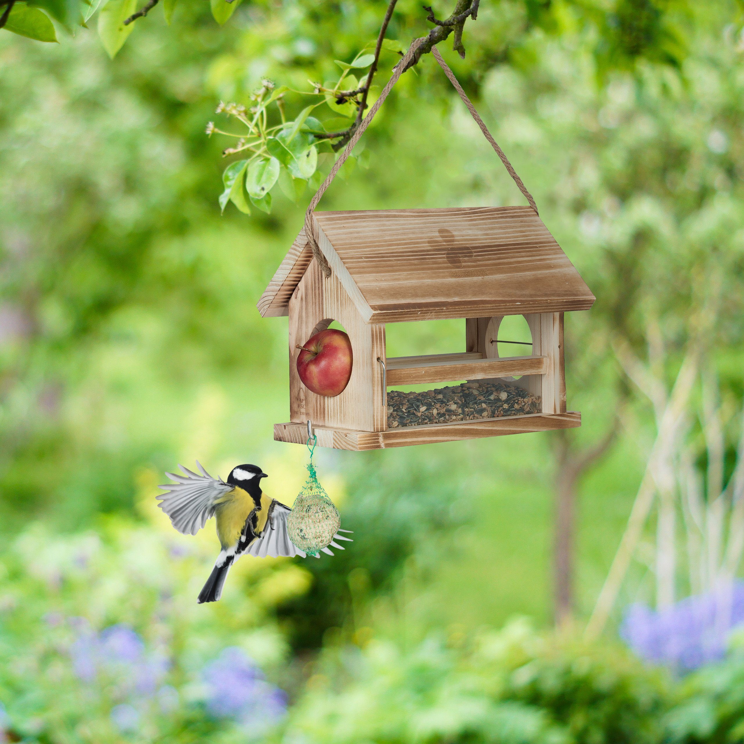 relaxdays Vogelhaus Wetterfestes Vogelfutterhaus günstig online kaufen