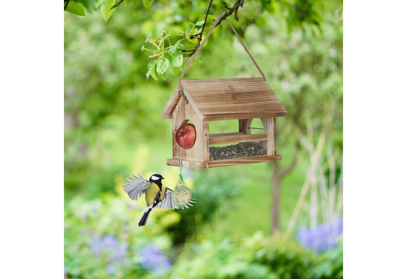 Thumbnail - relaxdays Vogelhaus Wetterfestes Vogelfutterhaus
