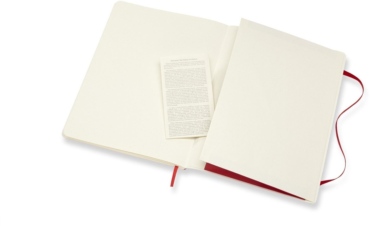 Notizbuch Notizbuch XL 19x25cm blanko Softcover scharlachrot.